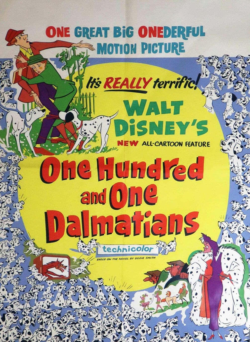 101 Dalmatians Original Vintage Poster