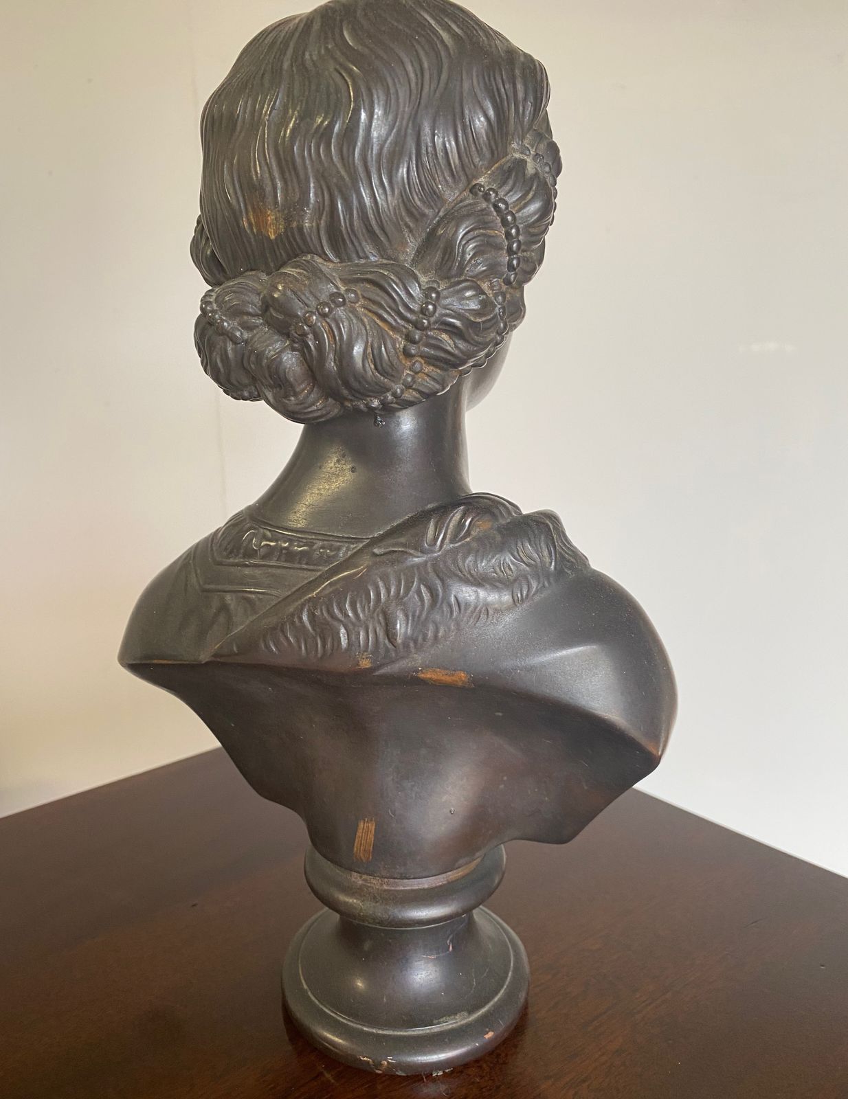 Patinated Copper Bust Of Princess Alexandra Of Denmark photo vintage