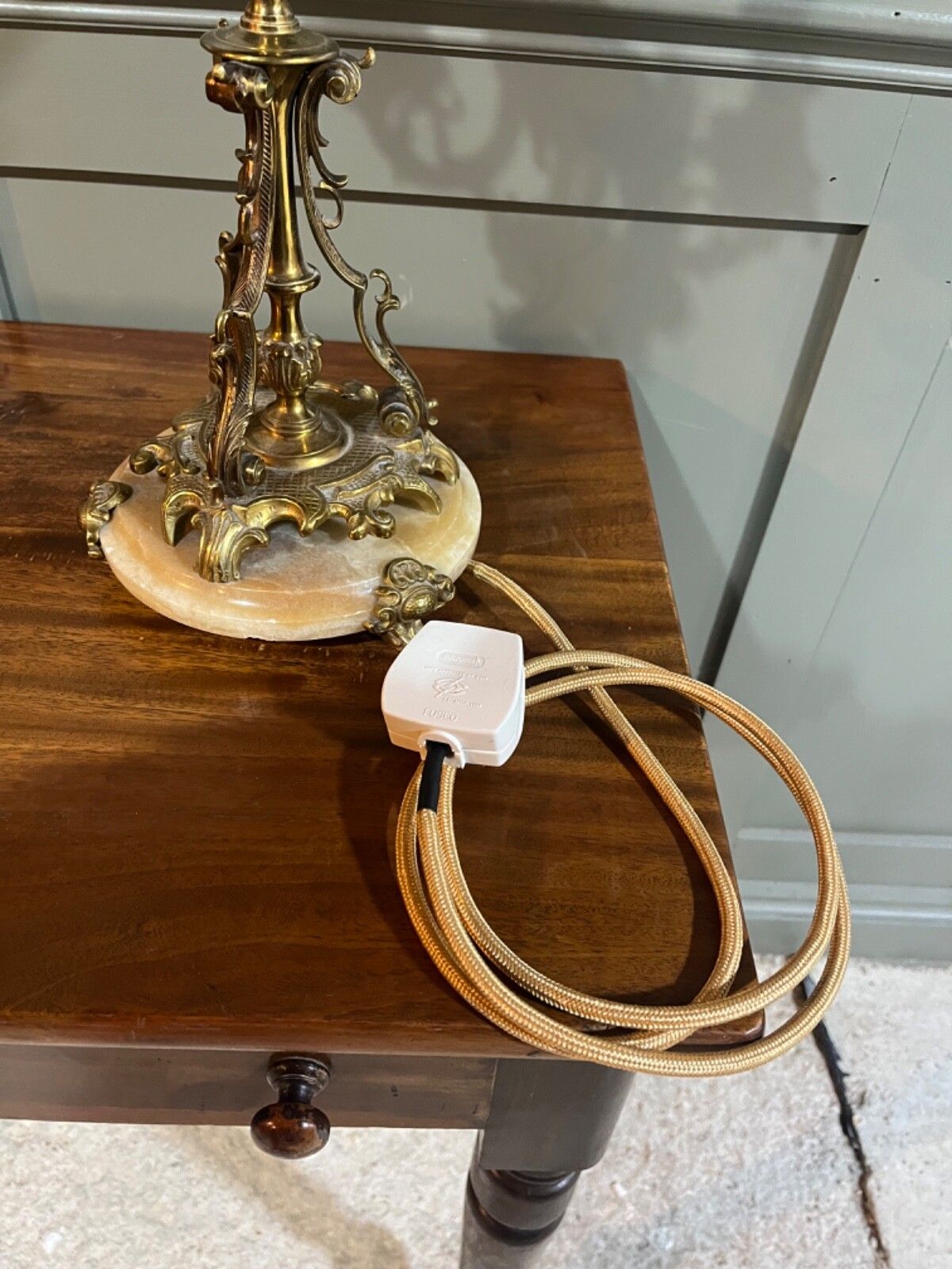 Antique Candelabra Table Lamp Brass, French, 5 Sconces, Re Wired photo vinterior