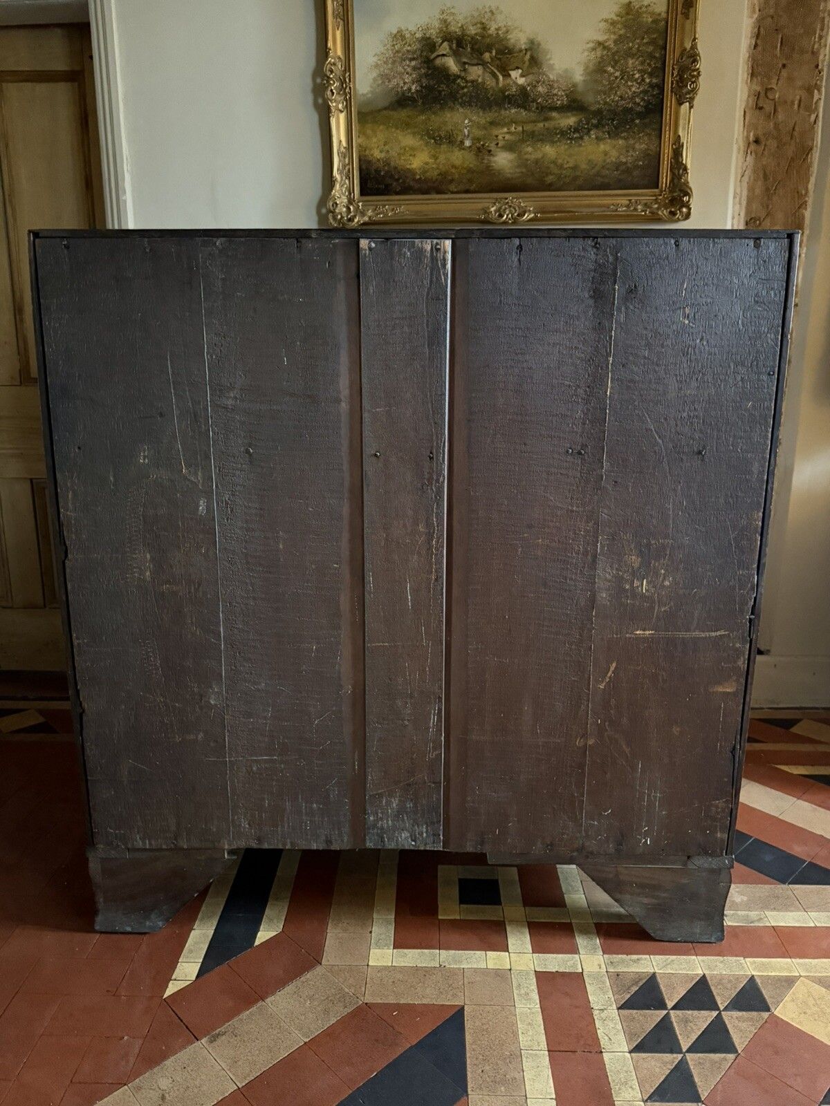 photo buy English Georgian Antique  Oak Bureau Writing Desk Chest Of Drawers Desk 1700's