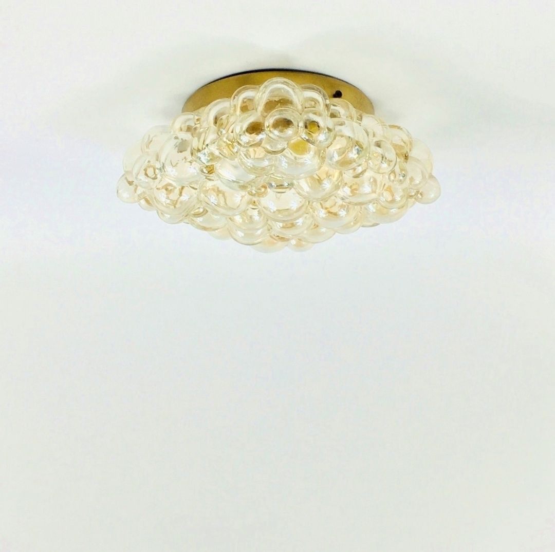 Mid Century Amber Bubble Glass Wall Light By Helena Tynell For Limburg, Germany, 1970s photo 450.0