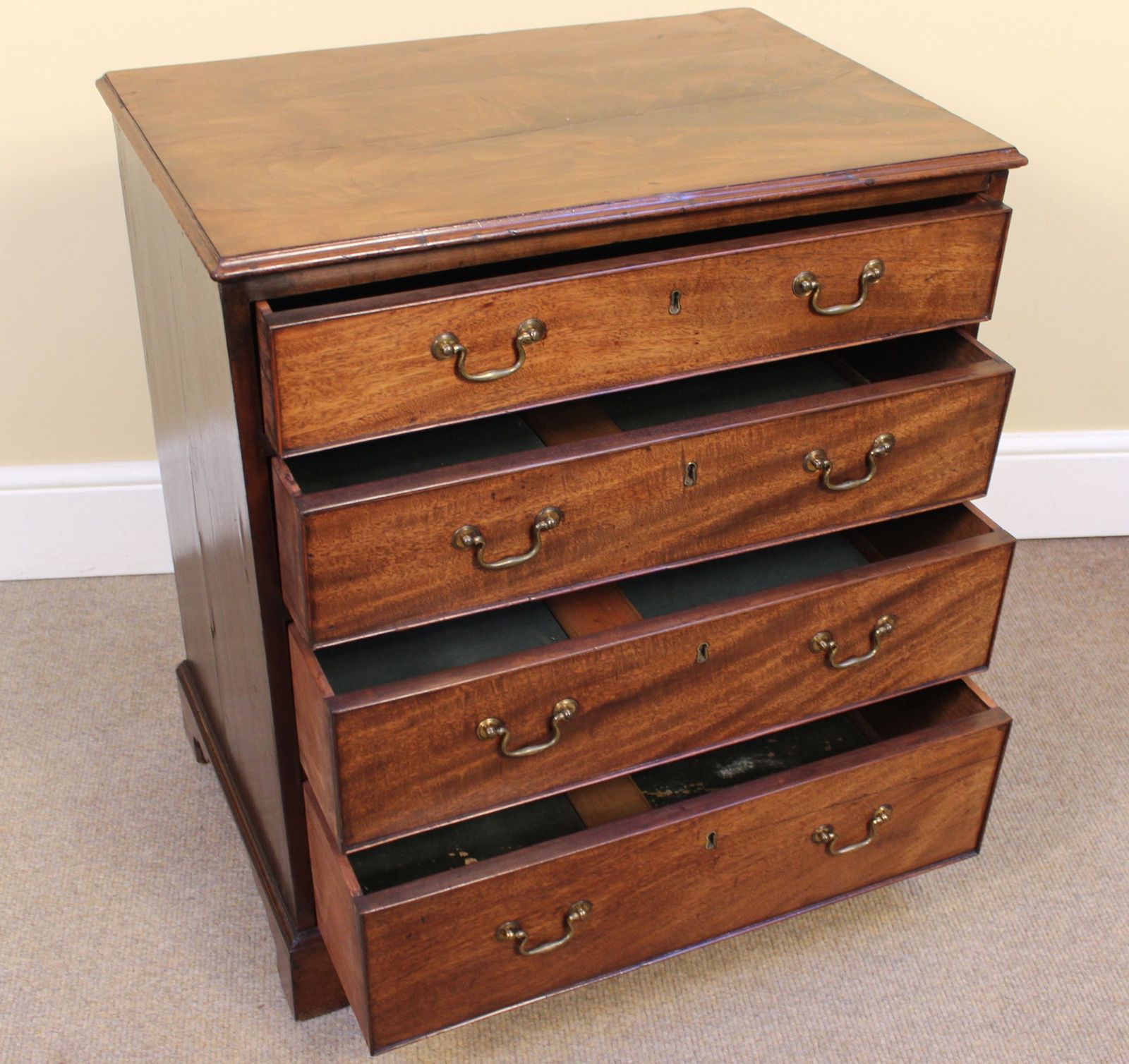 19thc Mahogany Chest Of Drawers photo for sale