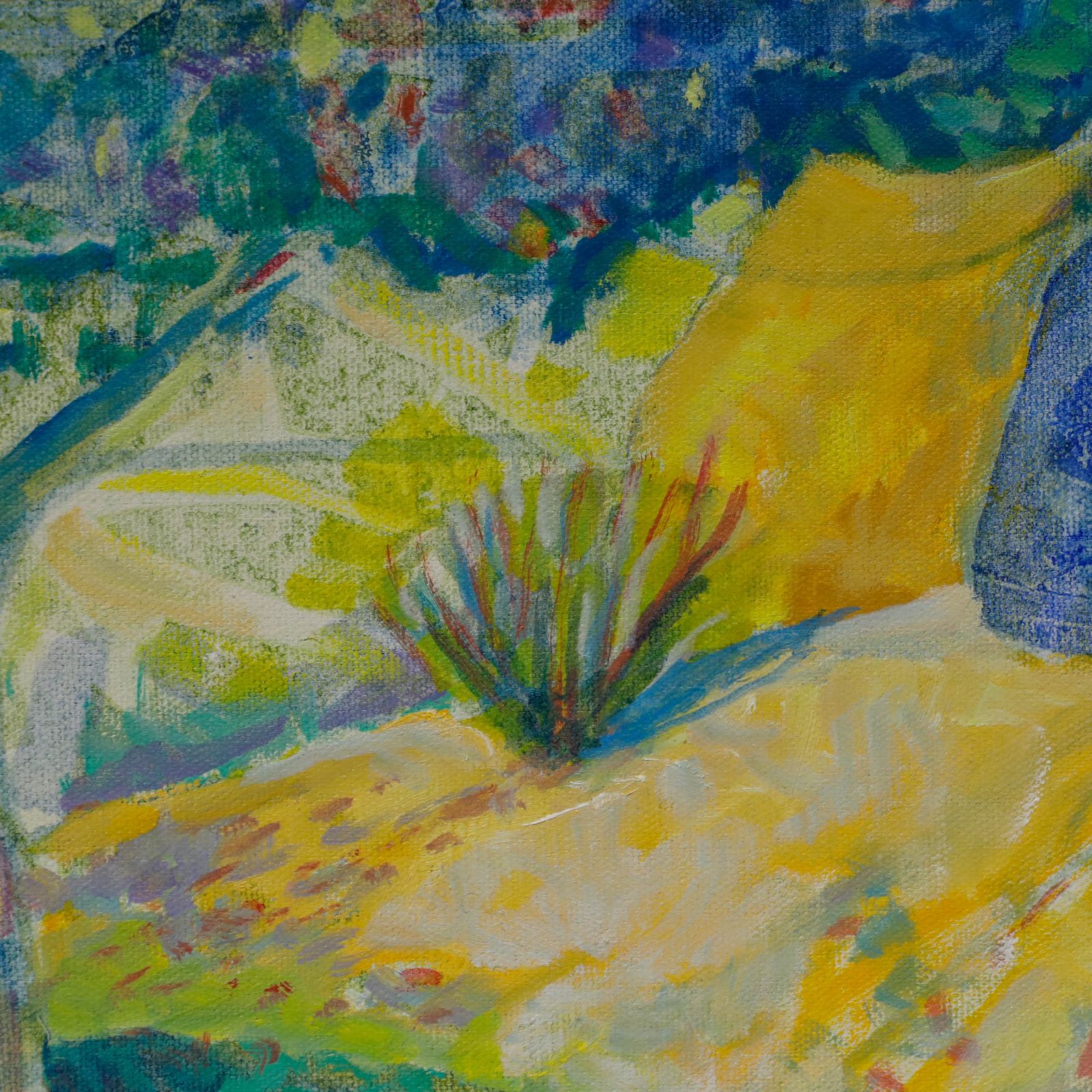 Mary Chugg (1935 2024) Framed Contemporary Oil, My Garden: Shadow II photo Art