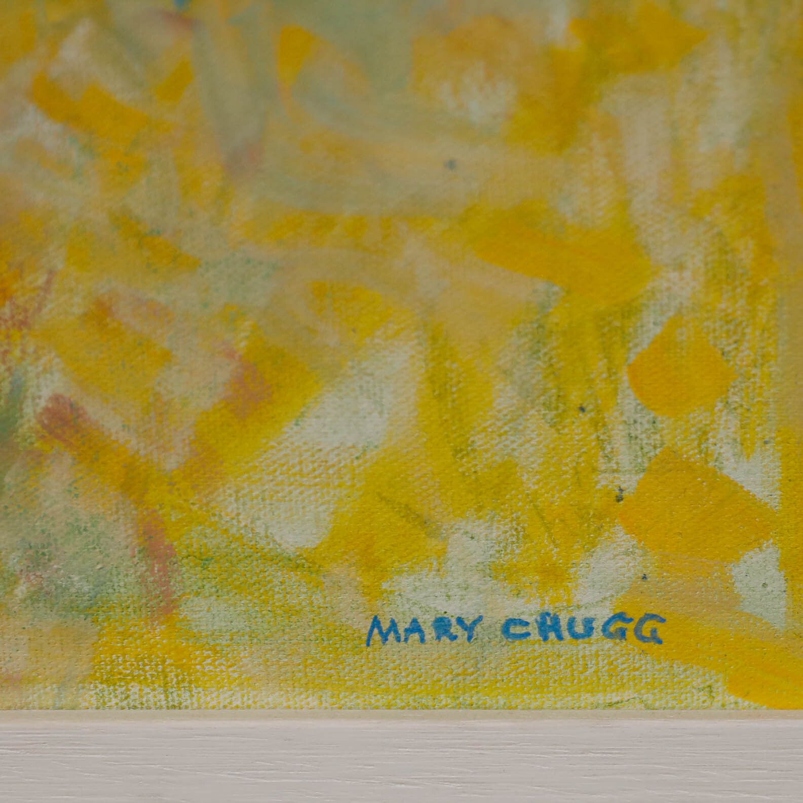 Mary Chugg (1935 2024) Framed Contemporary Oil, My Garden: Shadow II photo vinterior