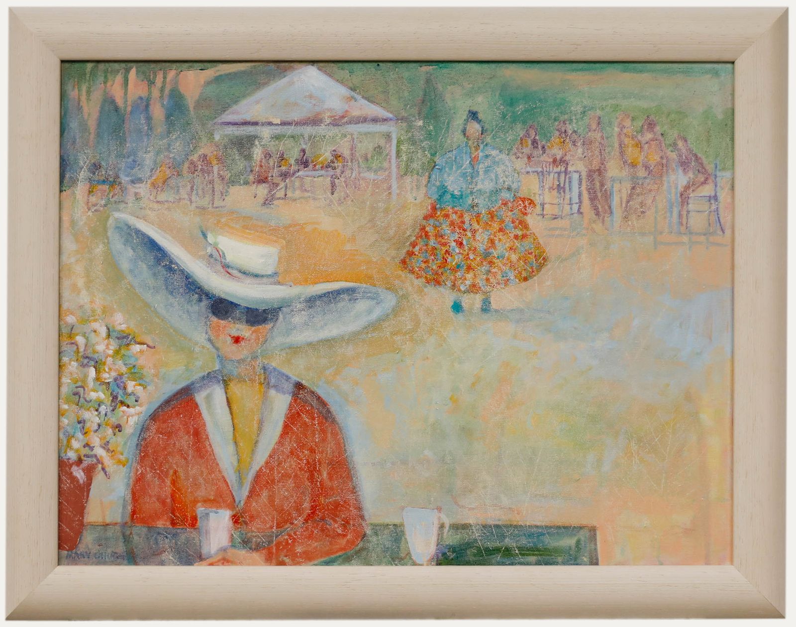 Mary Chugg (1935 2024) Framed Contemporary Oil, Visitor At Rosemoor