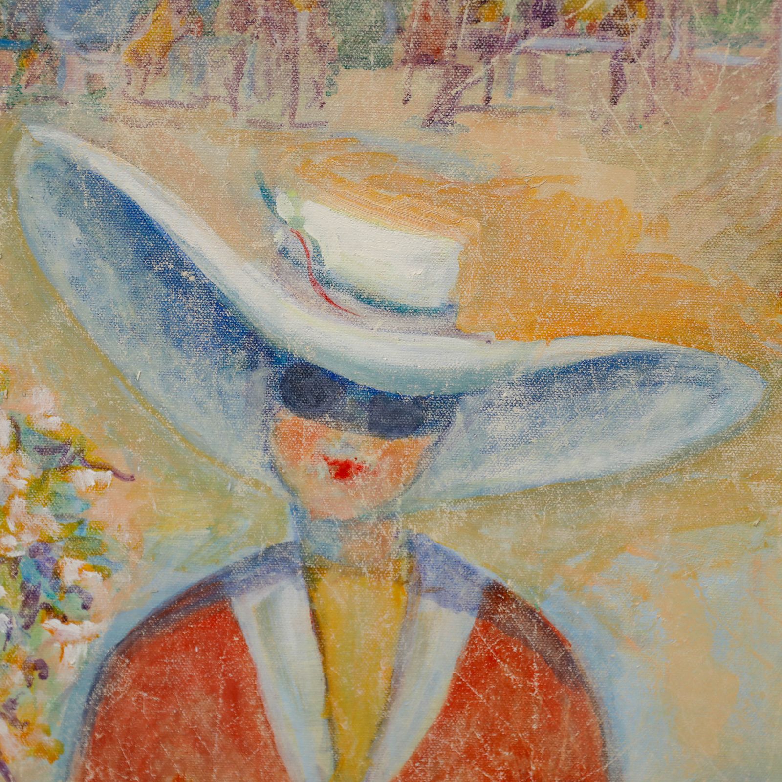 Mary Chugg (1935 2024) Framed Contemporary Oil, Visitor At Rosemoor photo Art