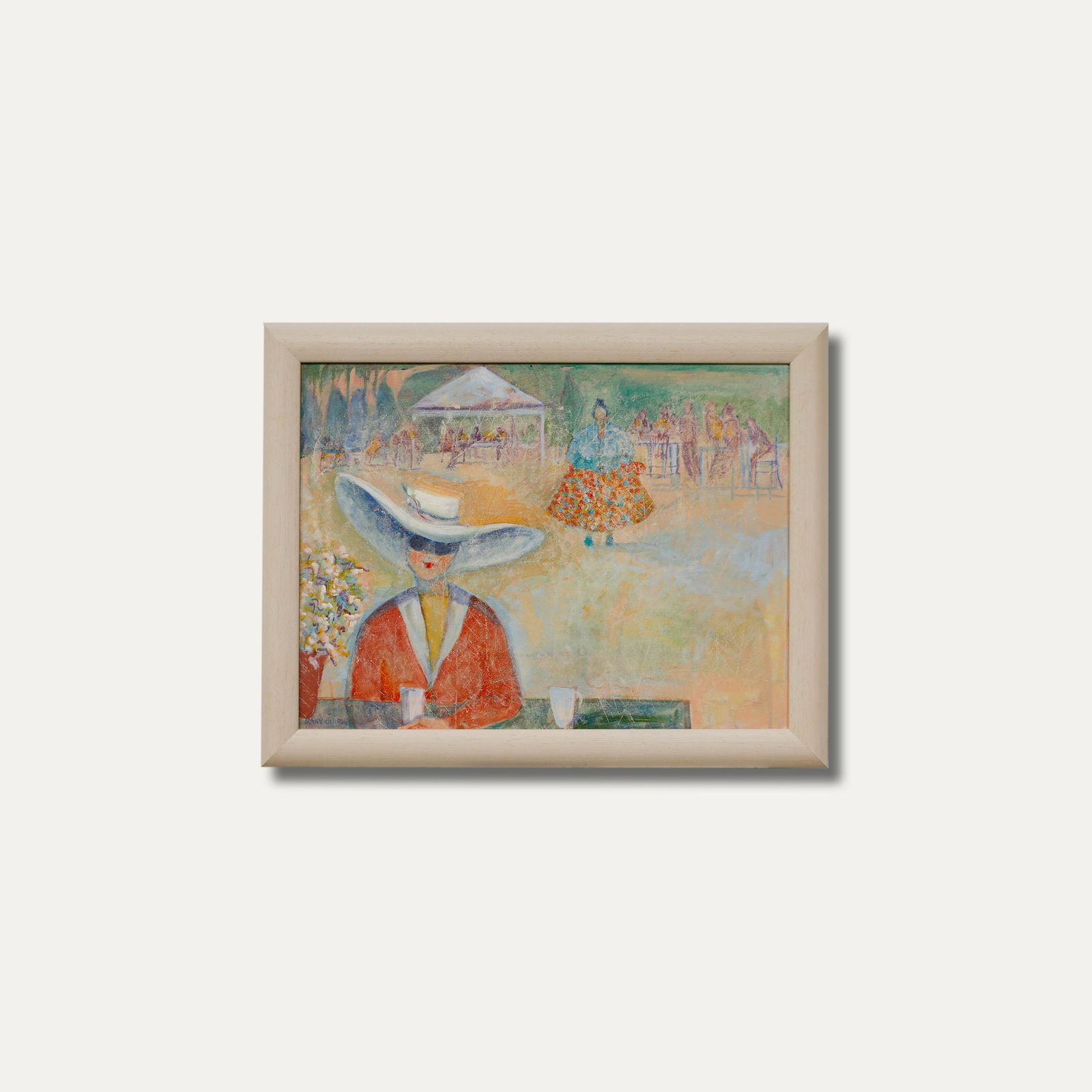 Mary Chugg (1935 2024) Framed Contemporary Oil, Visitor At Rosemoor photo buy