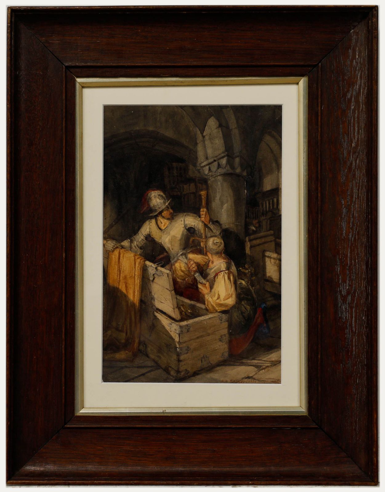 Follower Of Rosetti  1874 Watercolour, The Loot