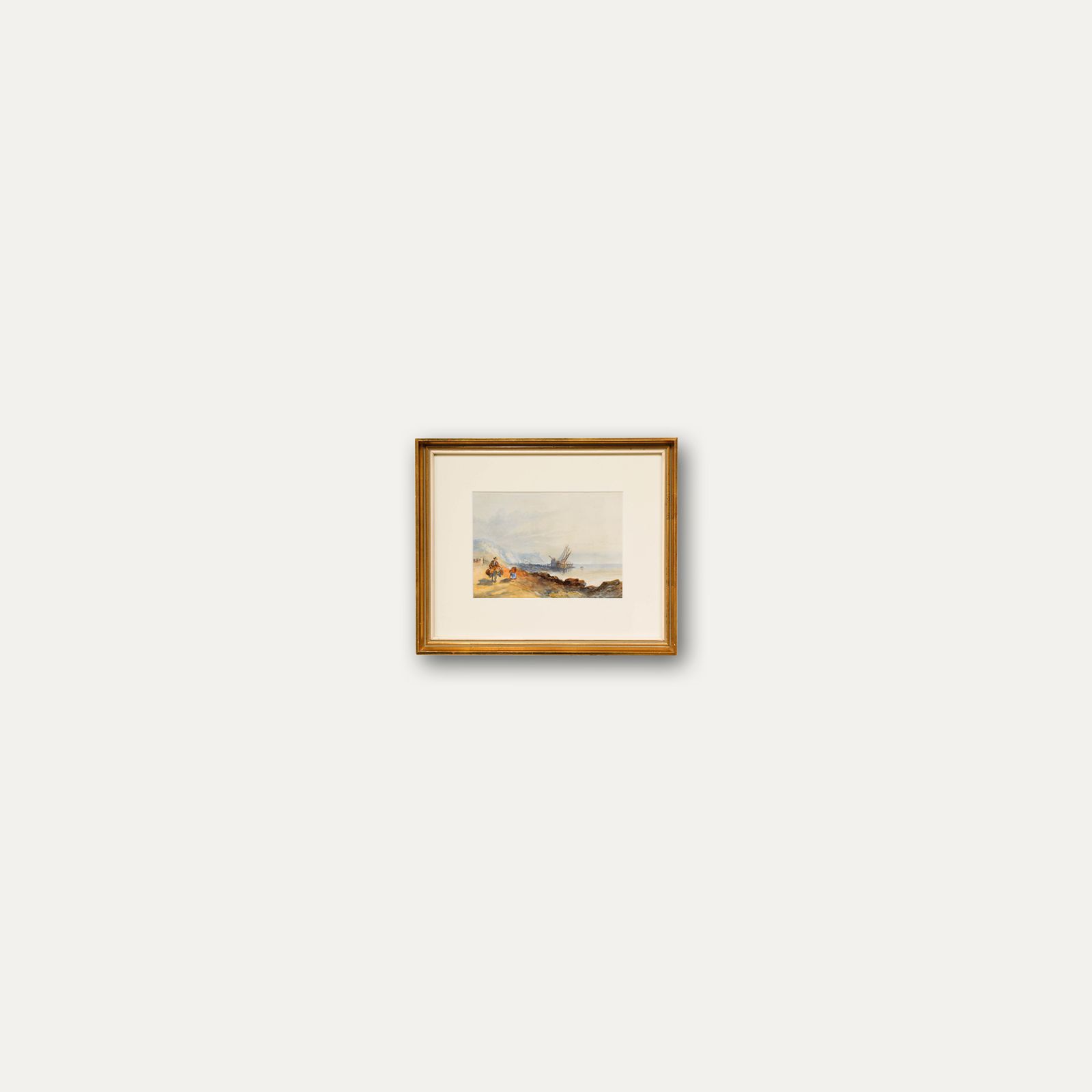Framed Late 19th Century Watercolour Off To Sell The Catch photo vinterior