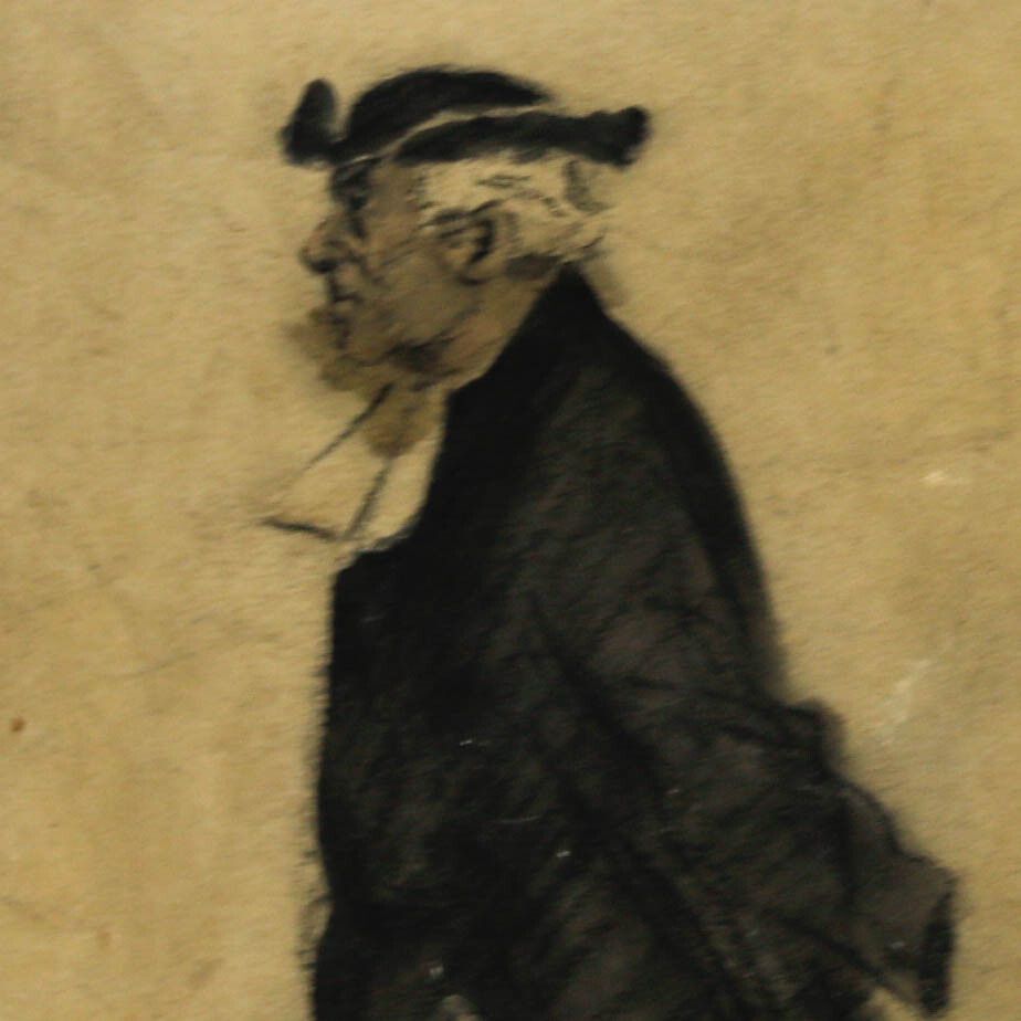 Attrib. William Niven (1890 1947) Framed Watercolour, Portrait Of A Cleric photo Art