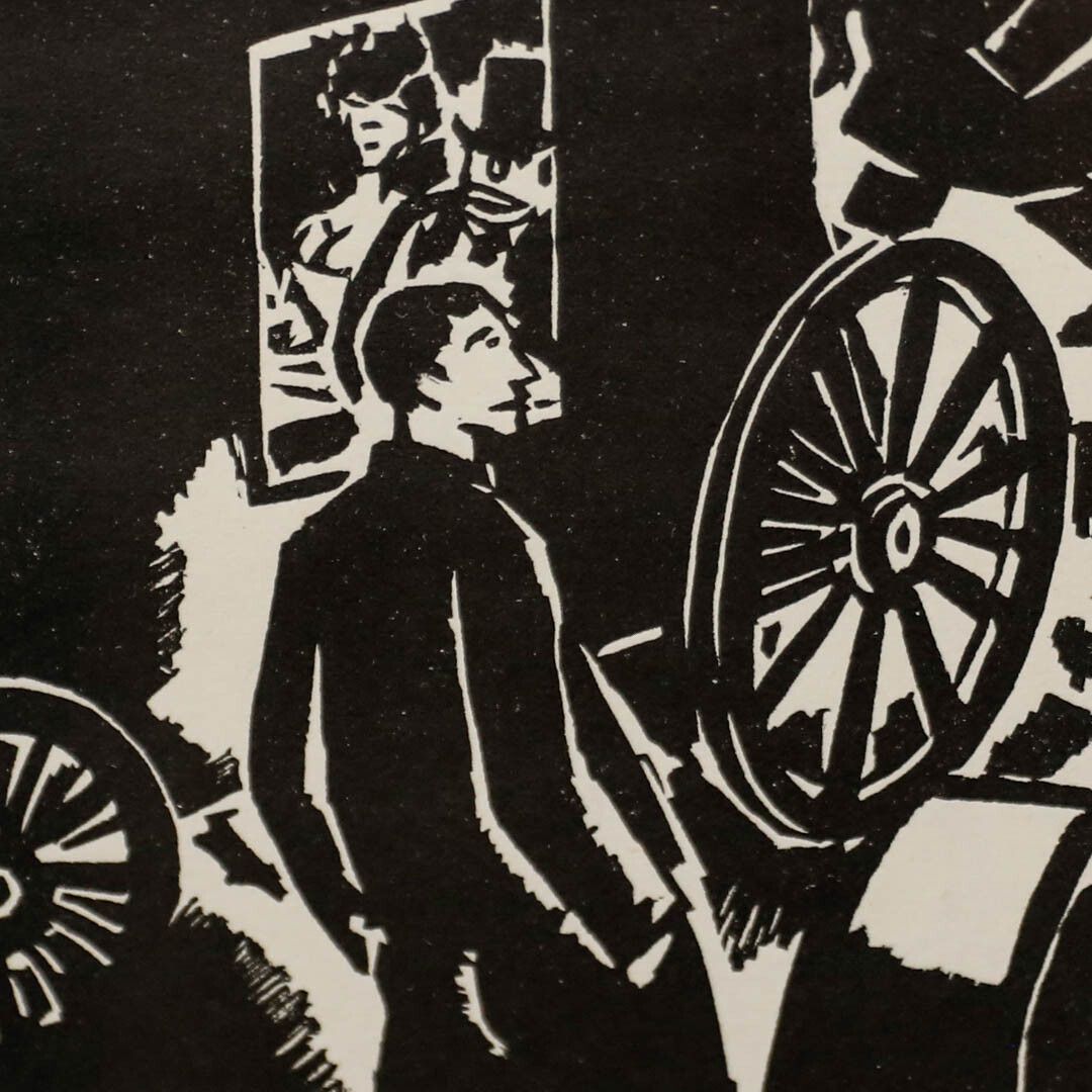 Frans Masereel (1889 1972) Framed Woodcut, Man's Passion No.11 photo Art