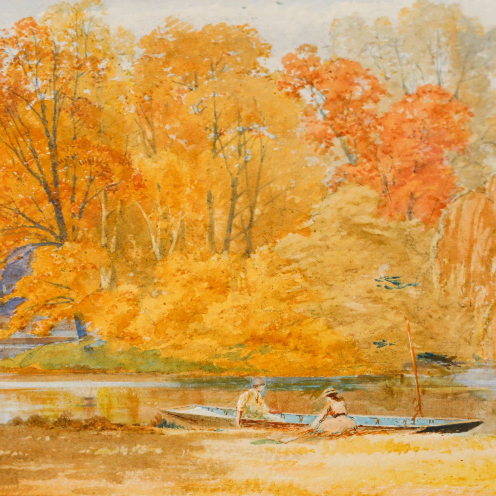 William J. Ferguson (Fl.1849 1886) Framed Watercolour, Autumn Tints photo Art