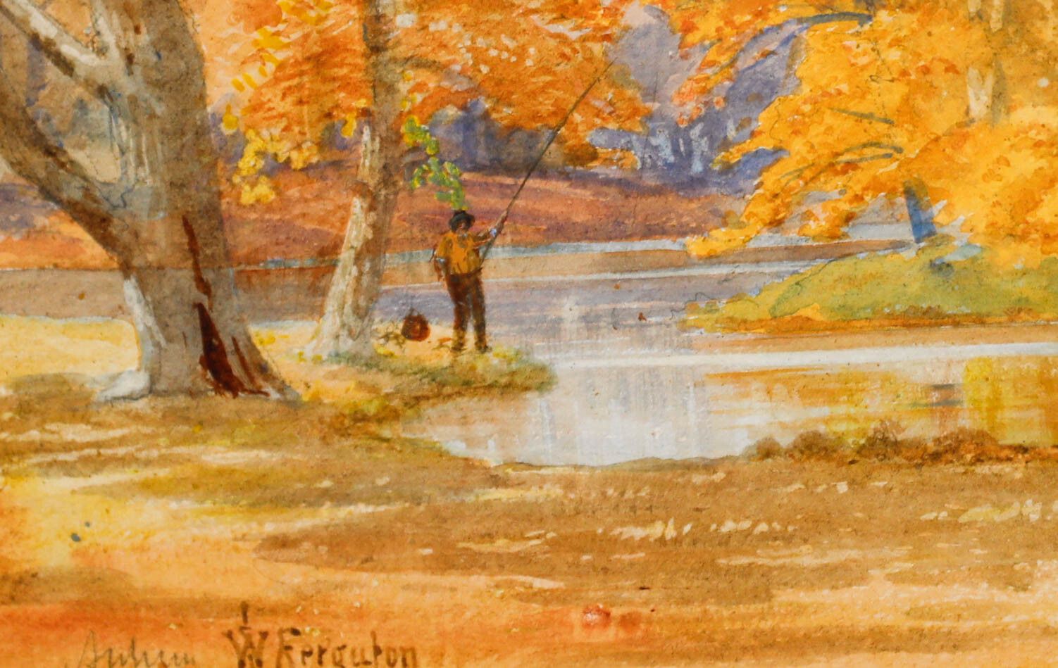 William J. Ferguson (Fl.1849 1886) Framed Watercolour, Autumn Tints photo vinterior