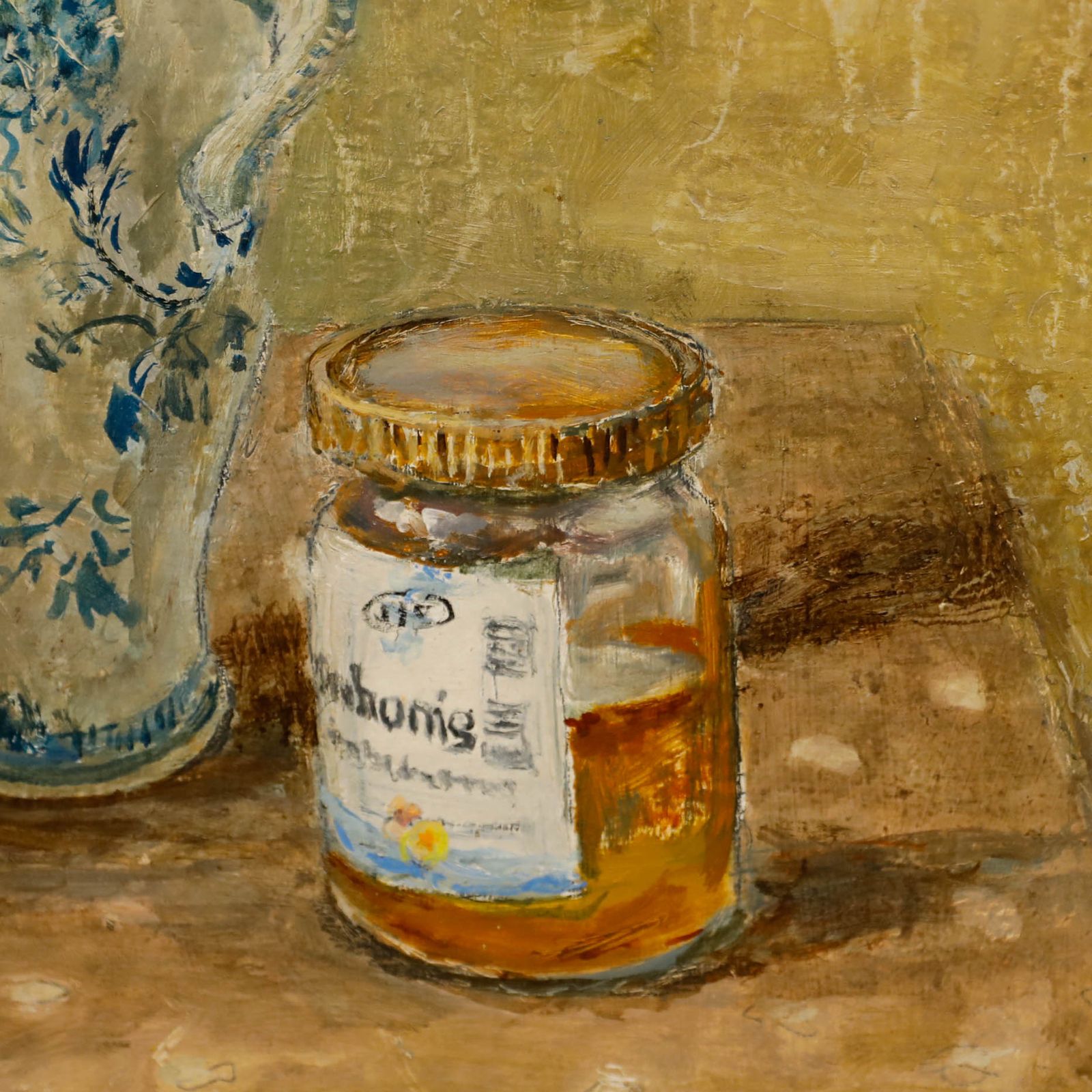 Hanns Rossmanit (1907 2000) Oil, Breakfast Still Life With Samovar & Honey photo Art