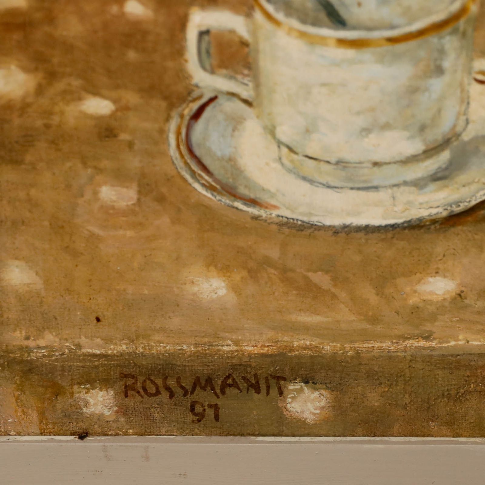 Hanns Rossmanit (1907 2000) Oil, Breakfast Still Life With Samovar & Honey photo buy