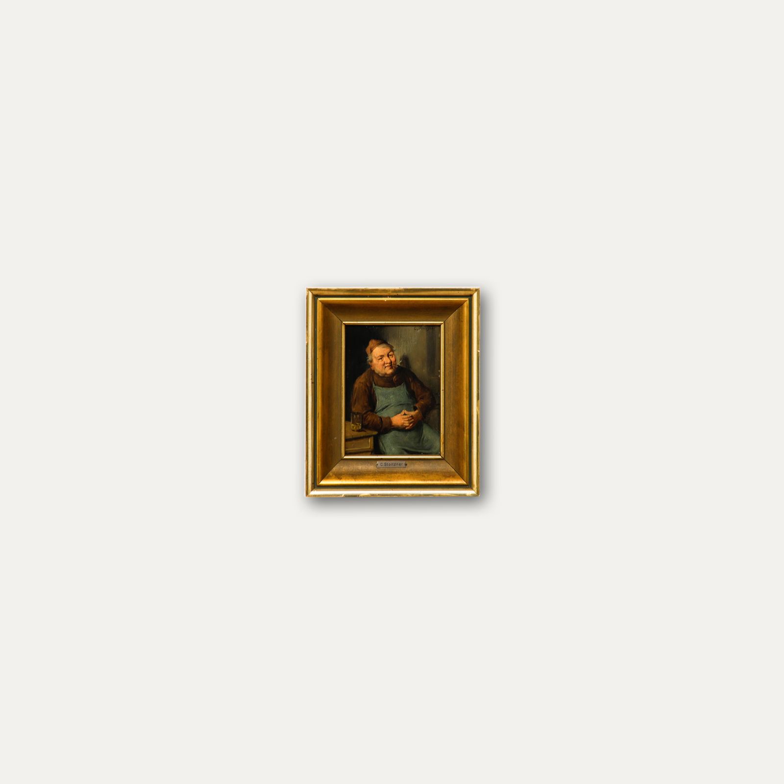 Carl Siegfried Stoitzner (1866 1943) Early 20th Century Oil, The Monk photo vinterior