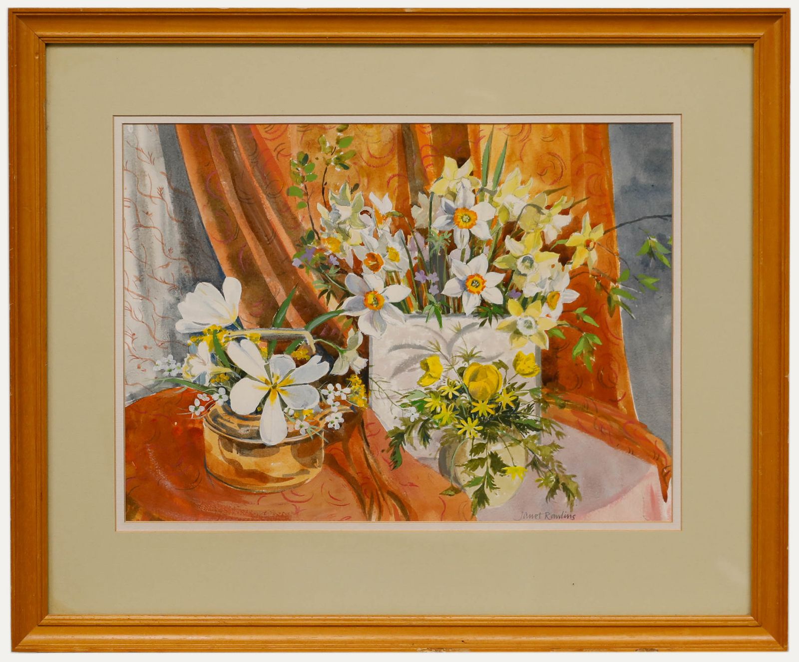Janet Rawlins  20th Century Watercolour, Flowers Of Spring