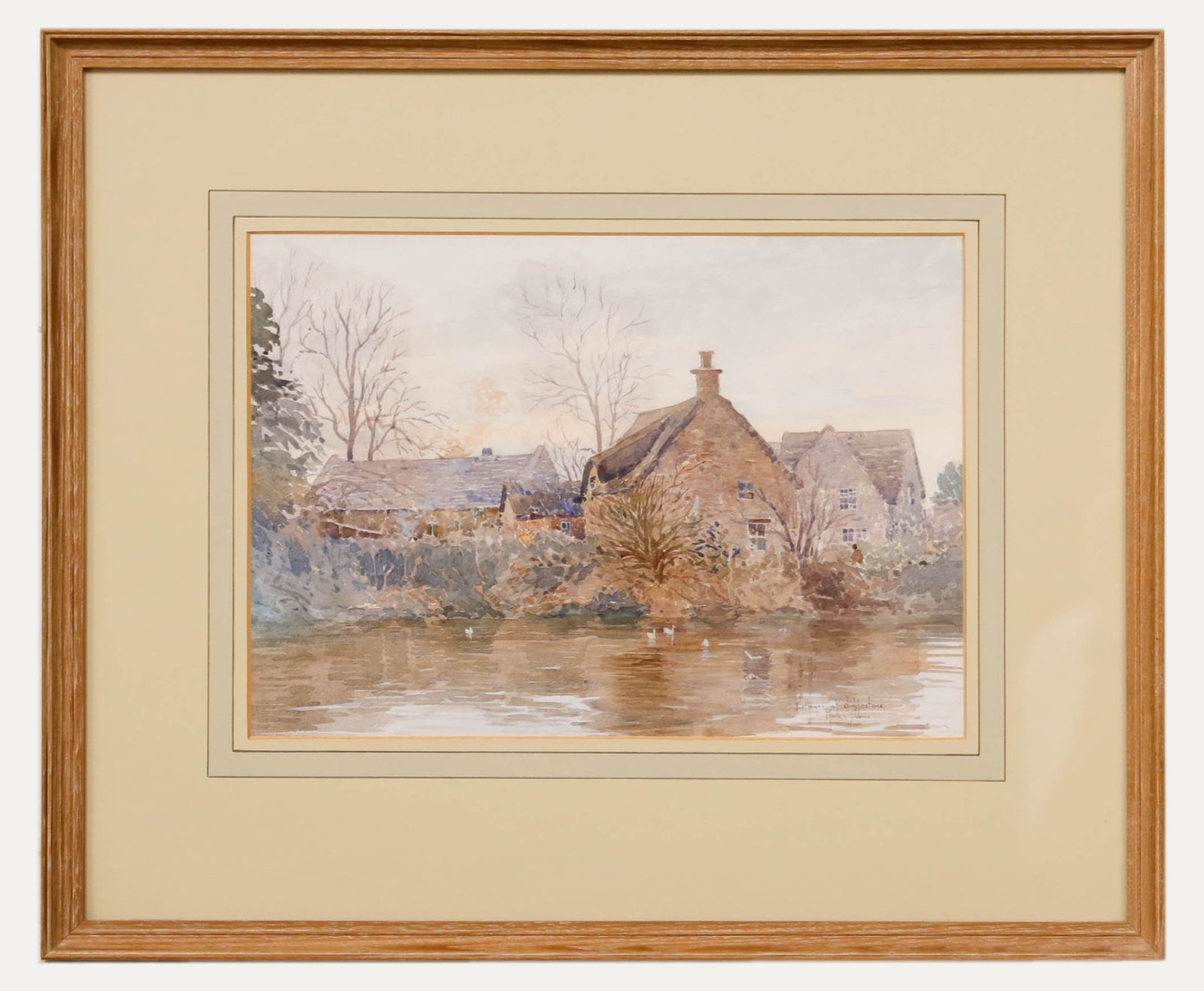 Mark Gibbons Rws (B.1949) Contemporary Watercolour, Cottages At Biddestone