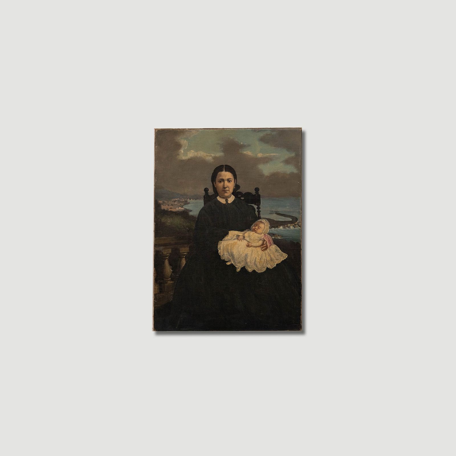 Attrib. Lucien Lévy Dhurme (1865 1953) Late 19th Century Oil, Christening photo vintage