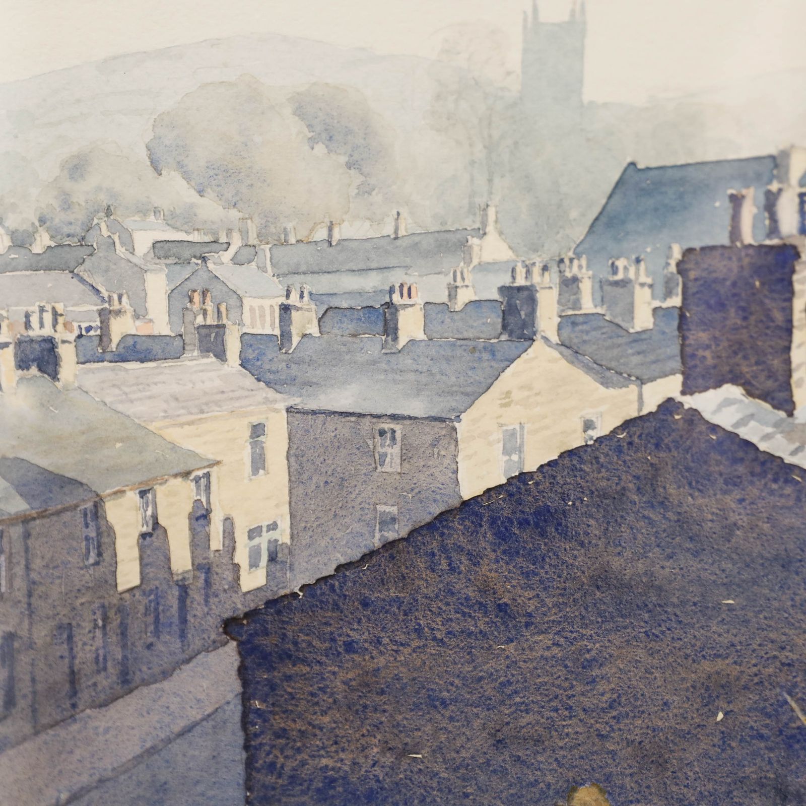 Paul B. Mountford Framed 20th Century Watercolour, Above Water Street photo Art