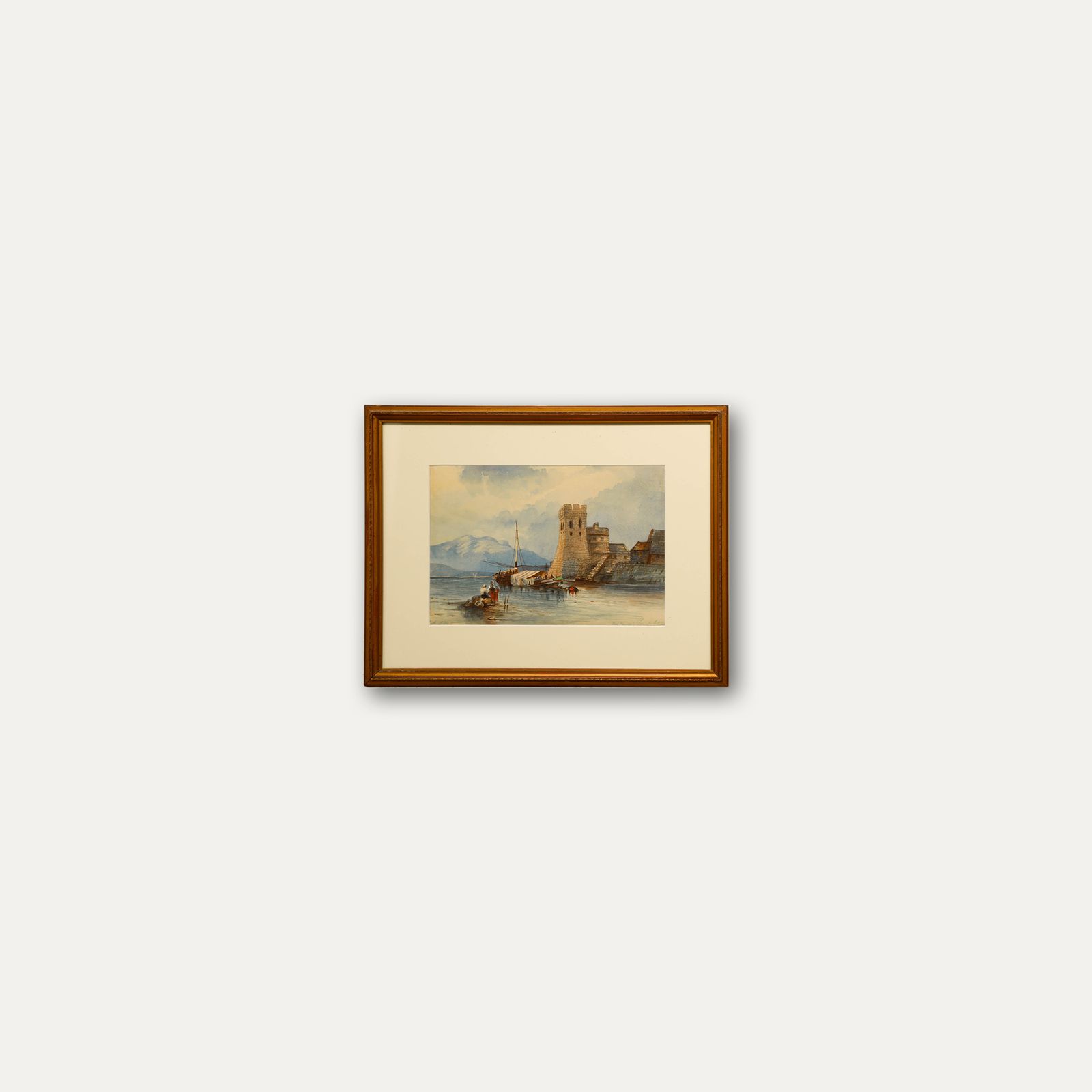 Follower Of Paul Marny (1829 1914) Watercolour, Boats At Saint. Etienne photo buy