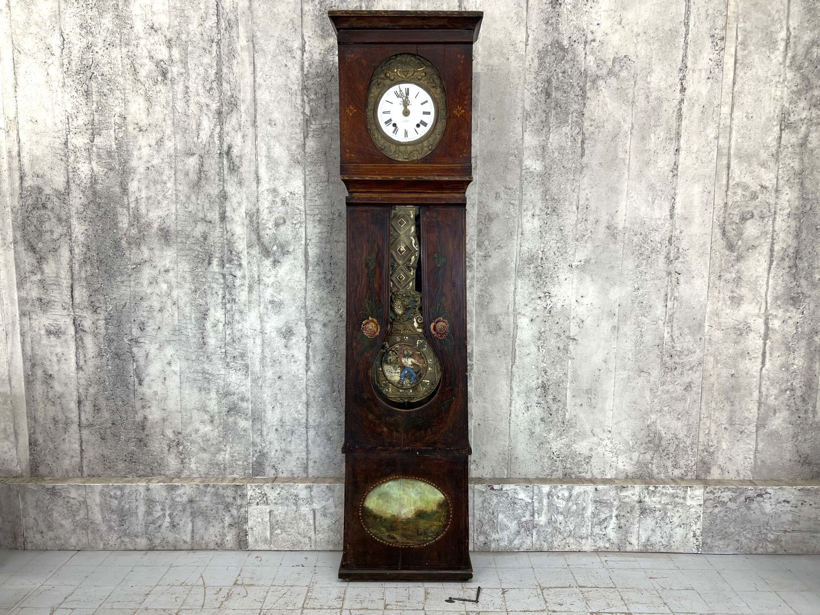 Haute Savoie Hand Decorated Grandfather Clock
