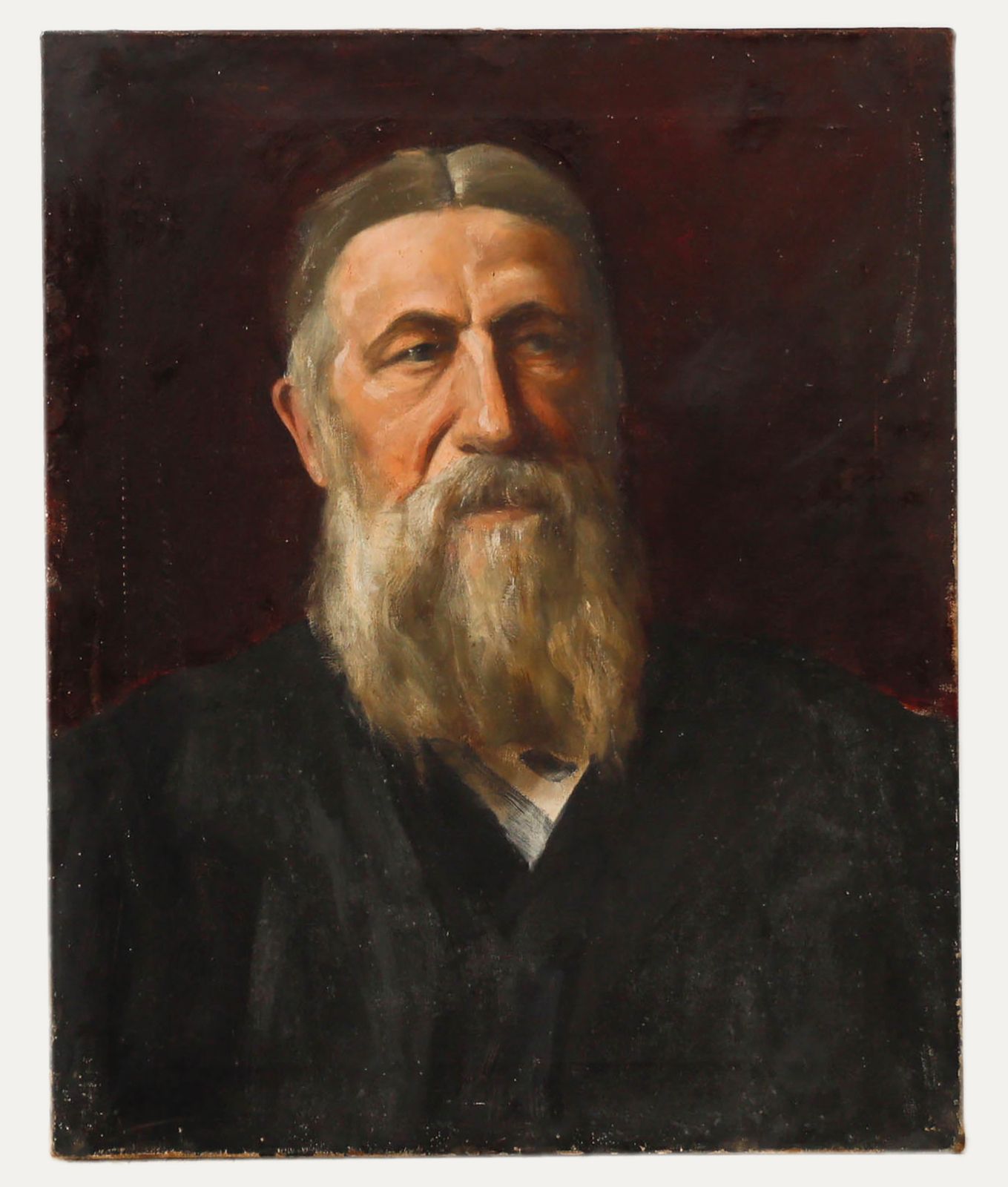 Early 20th Century Oil Portrait Of A Bearded Gentleman photo furniture