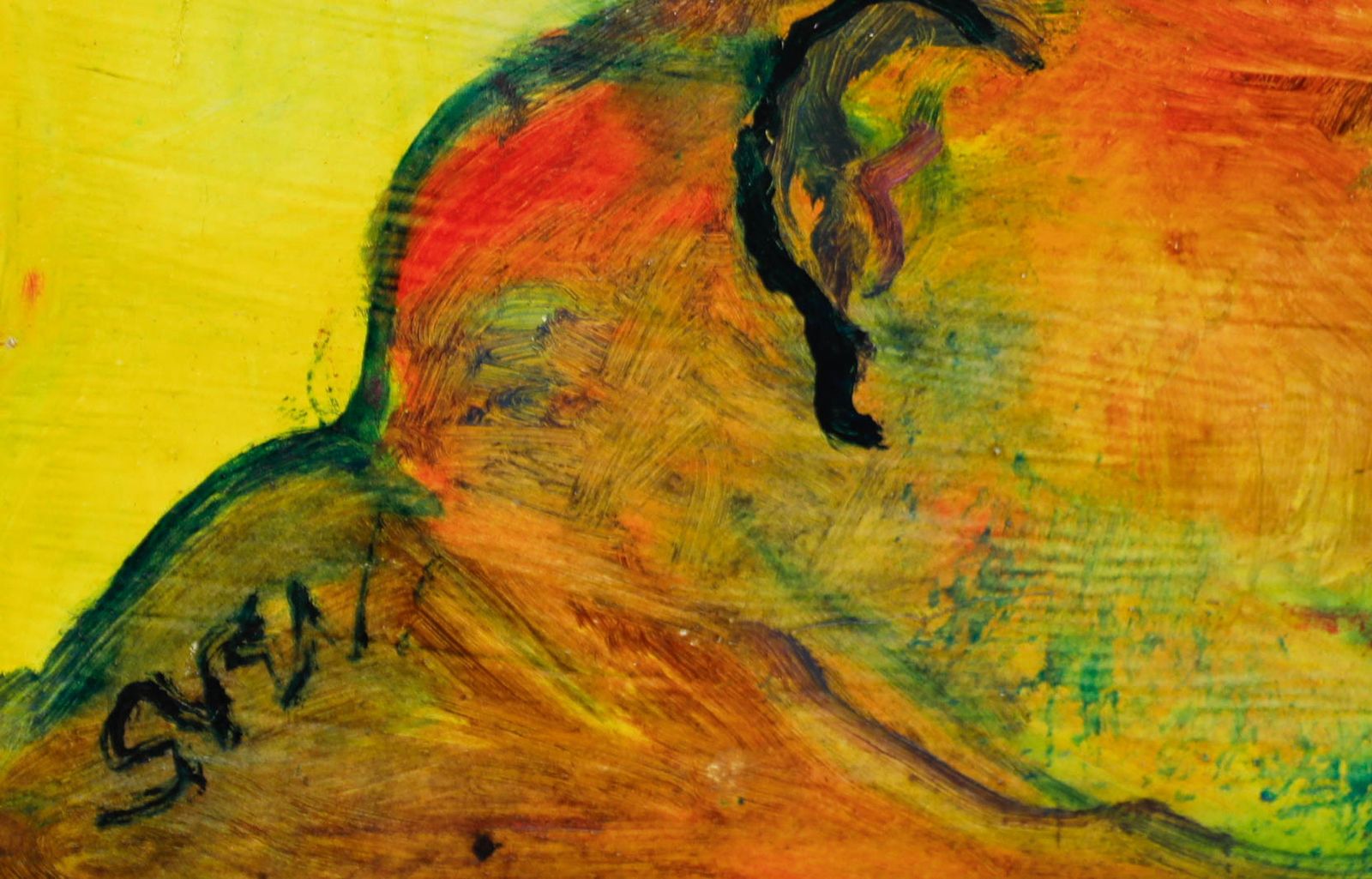 Sven Berlin (1911 1999)  20th Century Oil, Emerald Eye photo 326.0