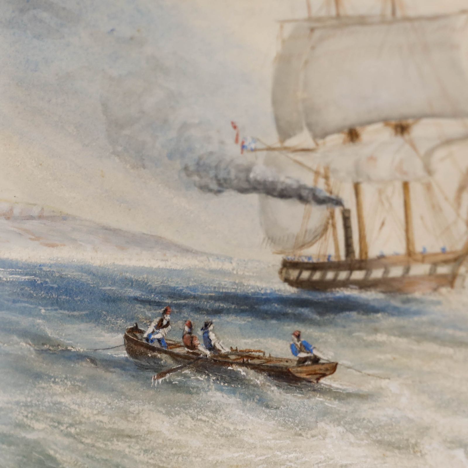 W. Bolt Framed Late 19th Century Watercolour, Ships Off A Choppy Coastline photo 192.0