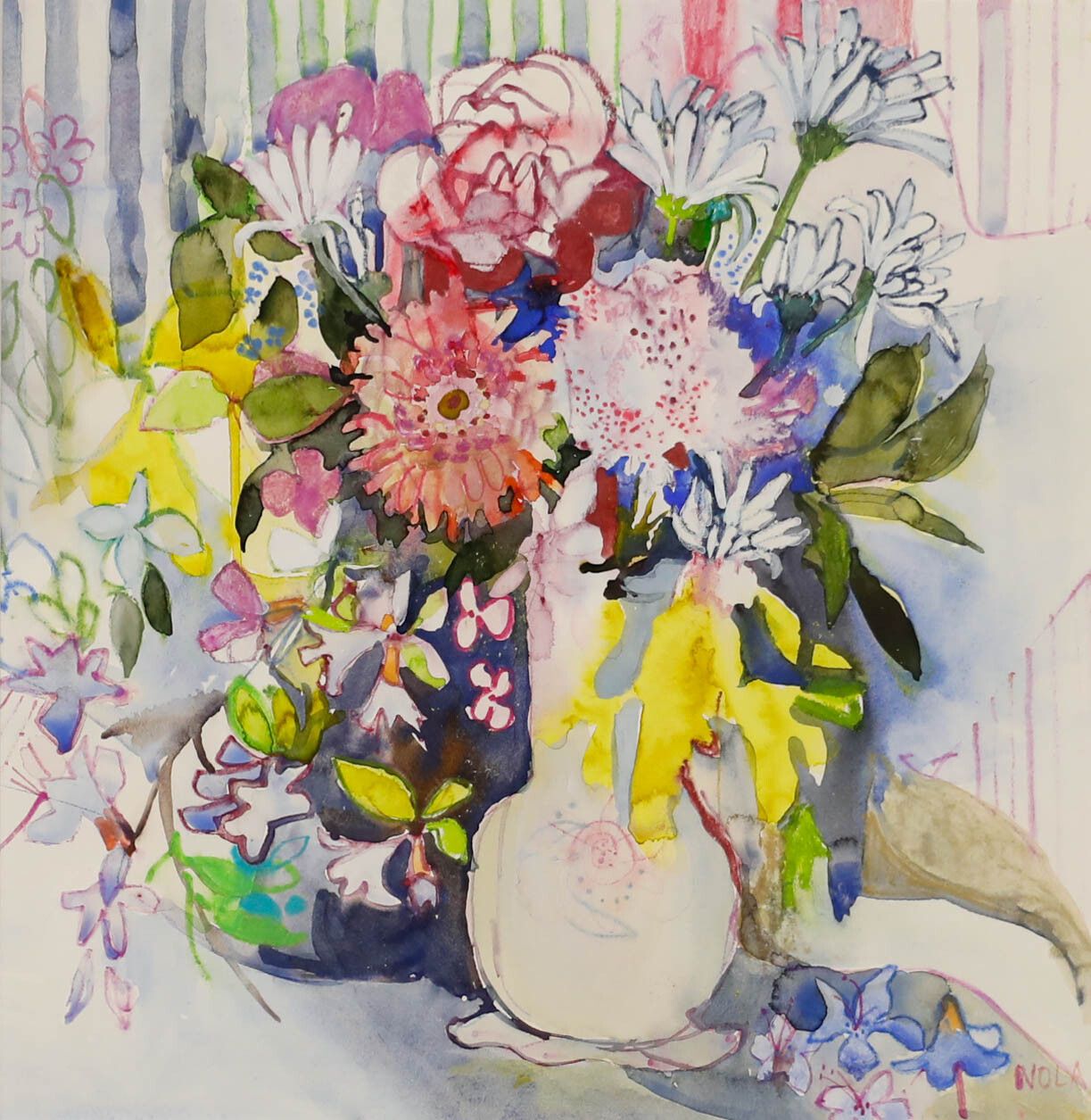 Nola Armstrong 20th Century Mixed Media, Anniversary Flowers photo furniture