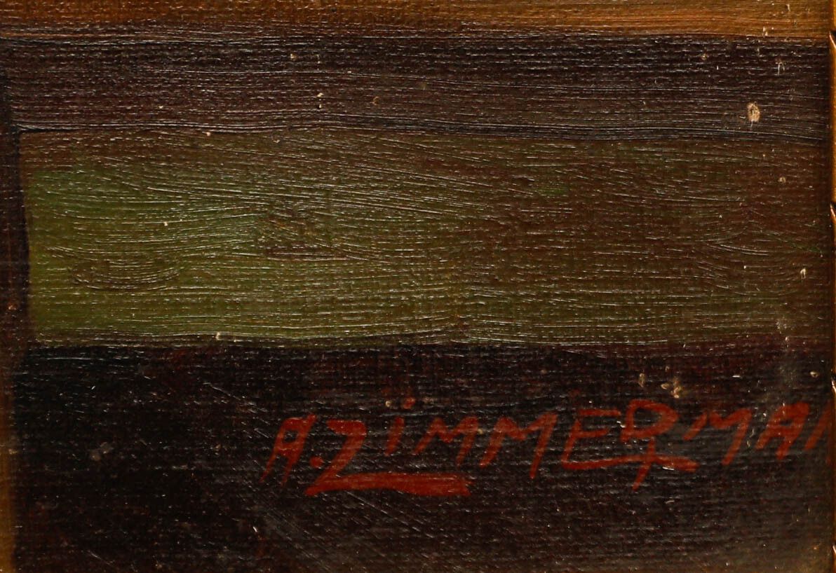 A. Zimmerman 19th Century Oil, The Monk photo vinterior