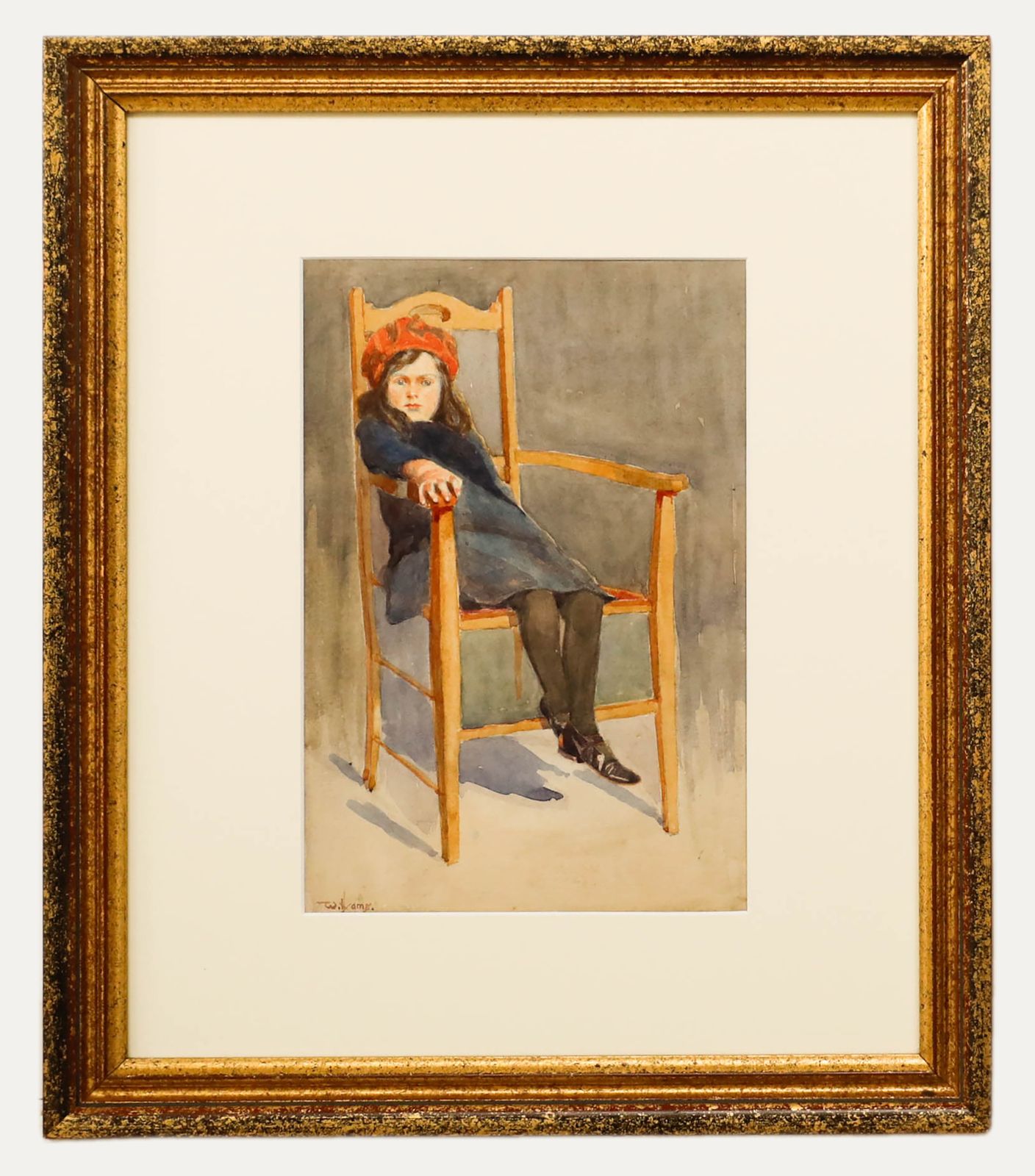 William Hyams (1878 1952) Framed Watercolour, The Artist's Daughter