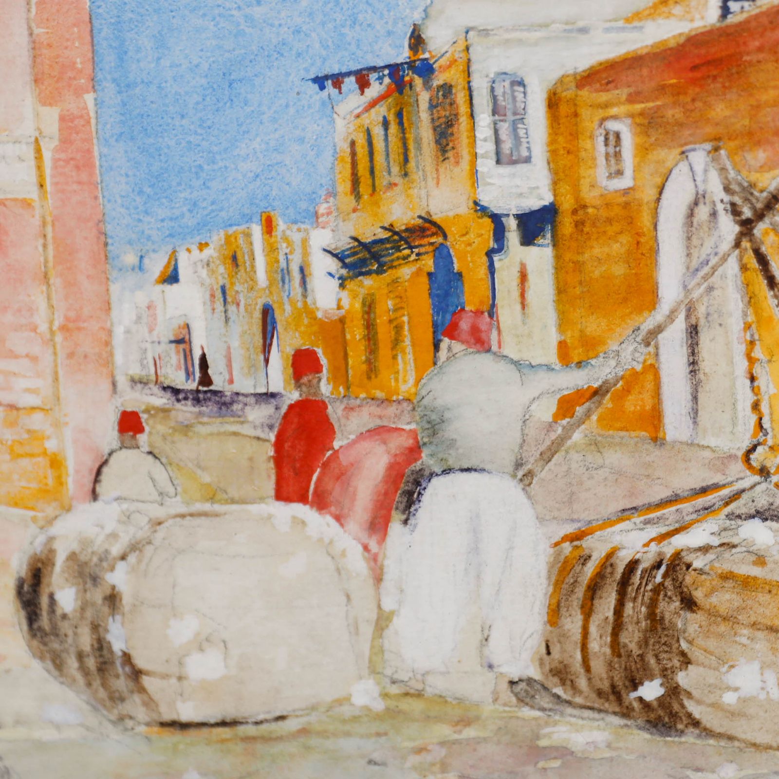 C. Woodward Early 20th Century Watercolour, Moroccan Street Scene photo Art
