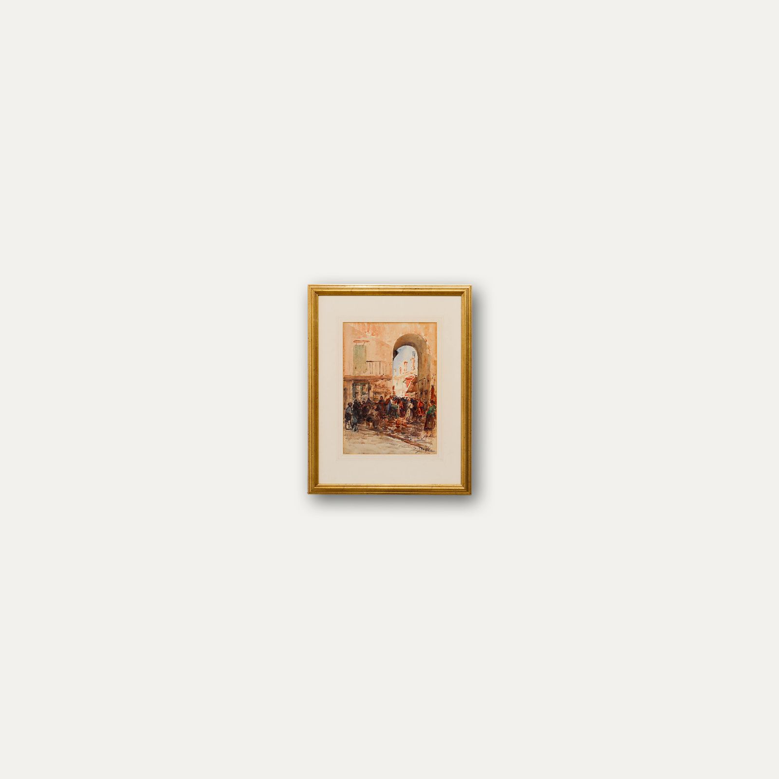Early 20th Century Watercolour The Market photo buy