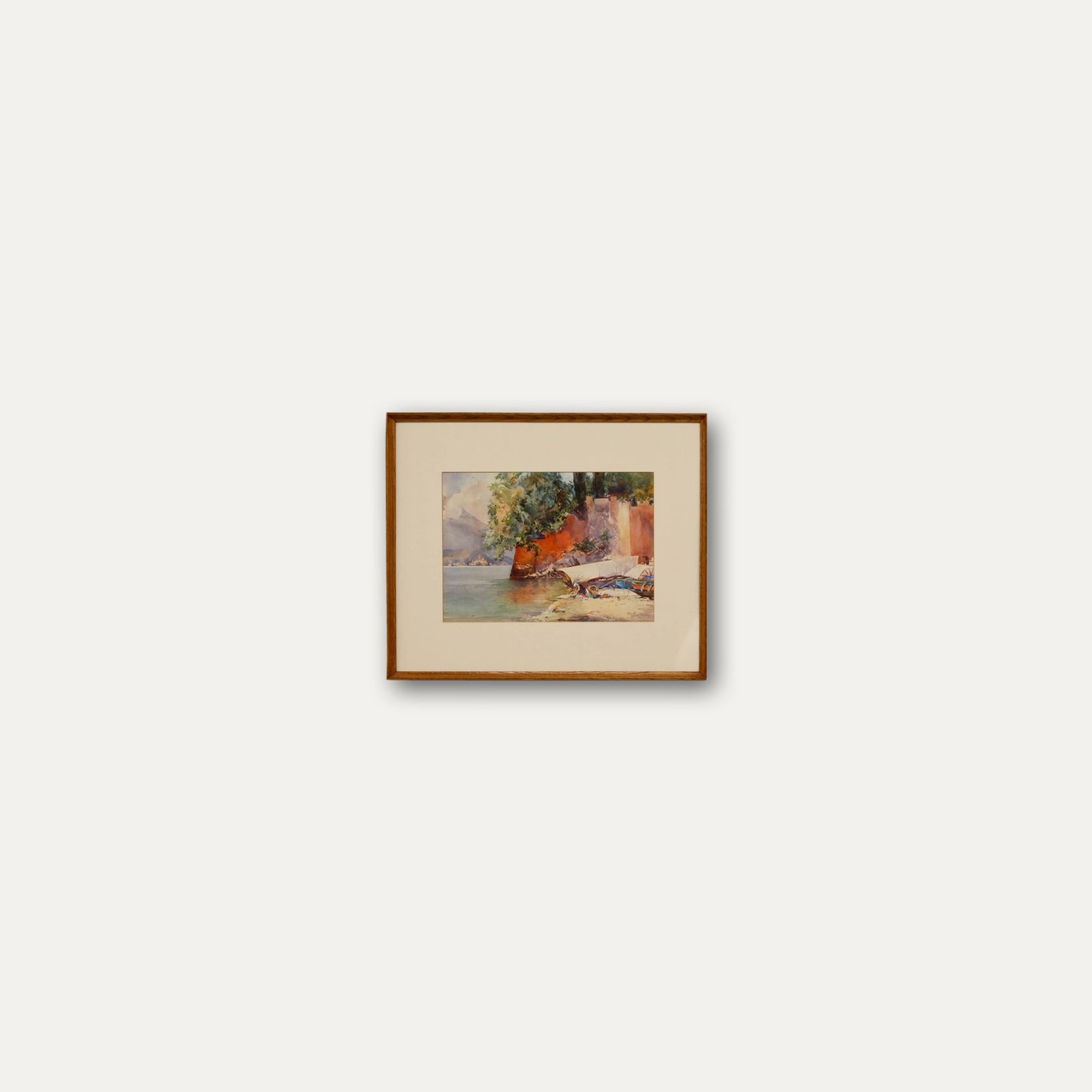 P. M. Pearce Framed Mid 20th Century Watercolour, Varenna, Lake Como photo buy