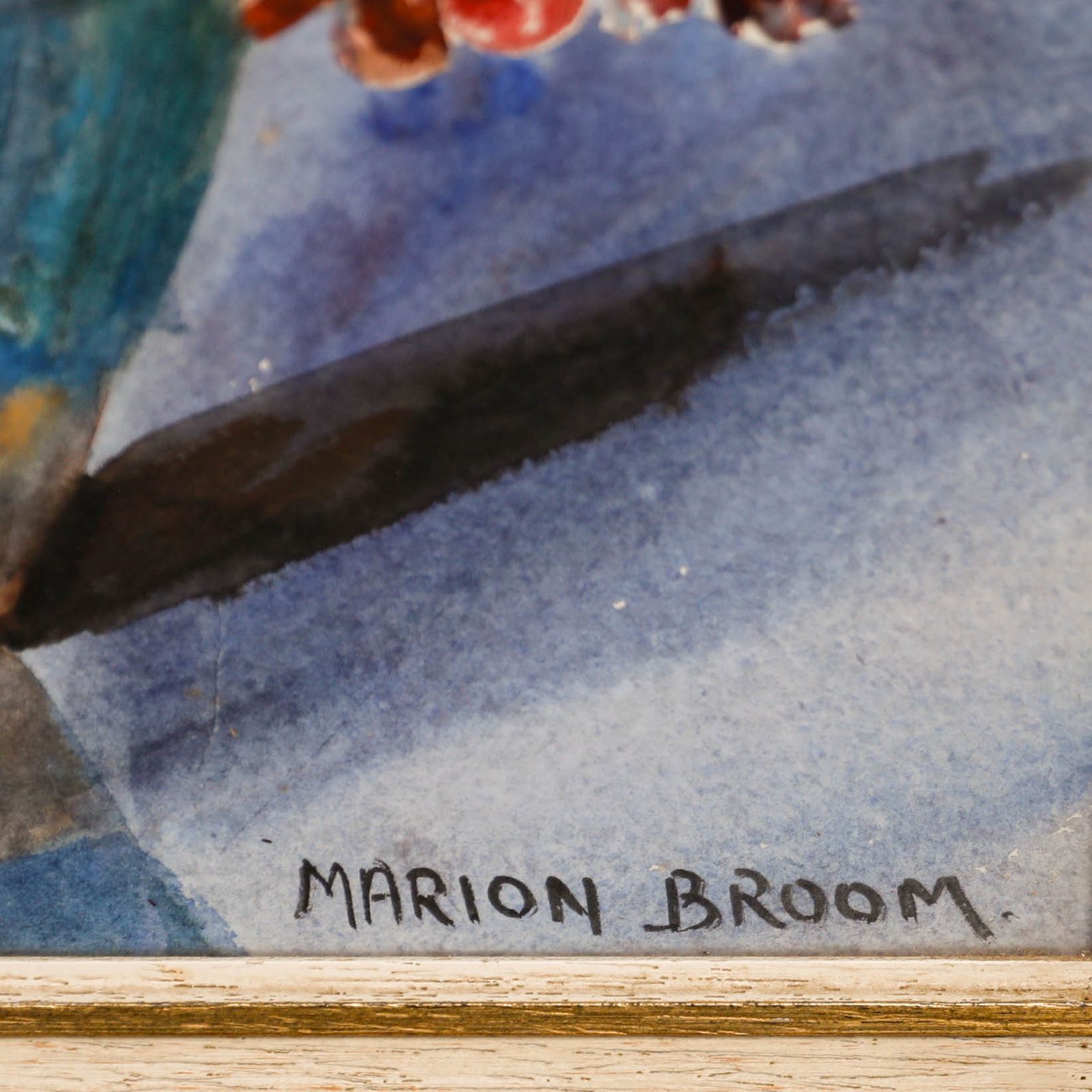 Marion Broom Rws (1878 1962) Framed Watercolour, Flowers In A Chinese Vase photo buy
