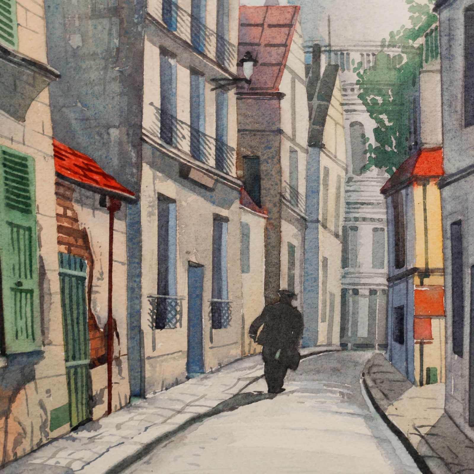 John Weston 20th Century Watercolour, Walking To The Scare Coeur photo Art