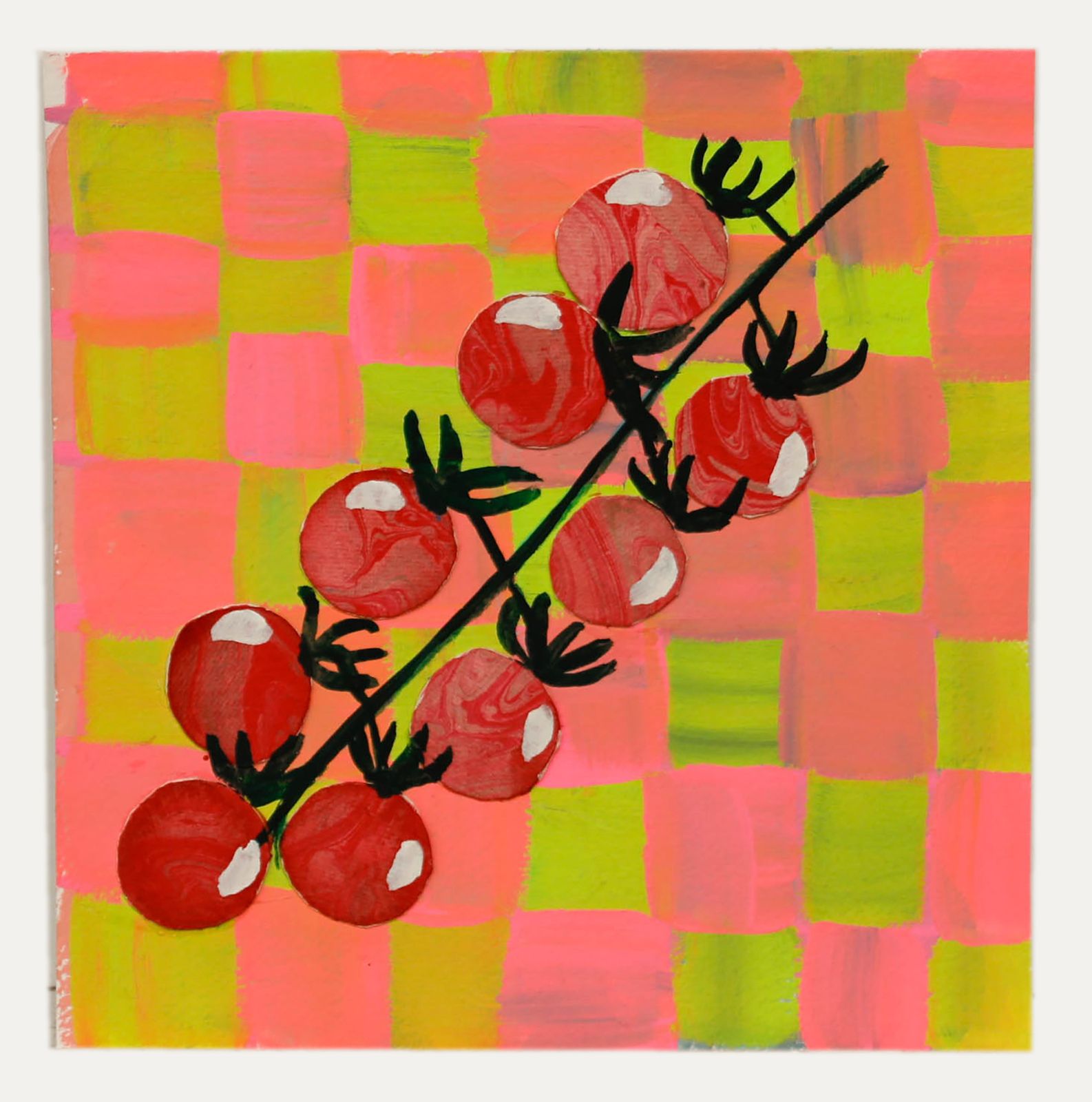 Jemma Jamie Contemporary Gouache, Cherry Tomatoes photo furniture