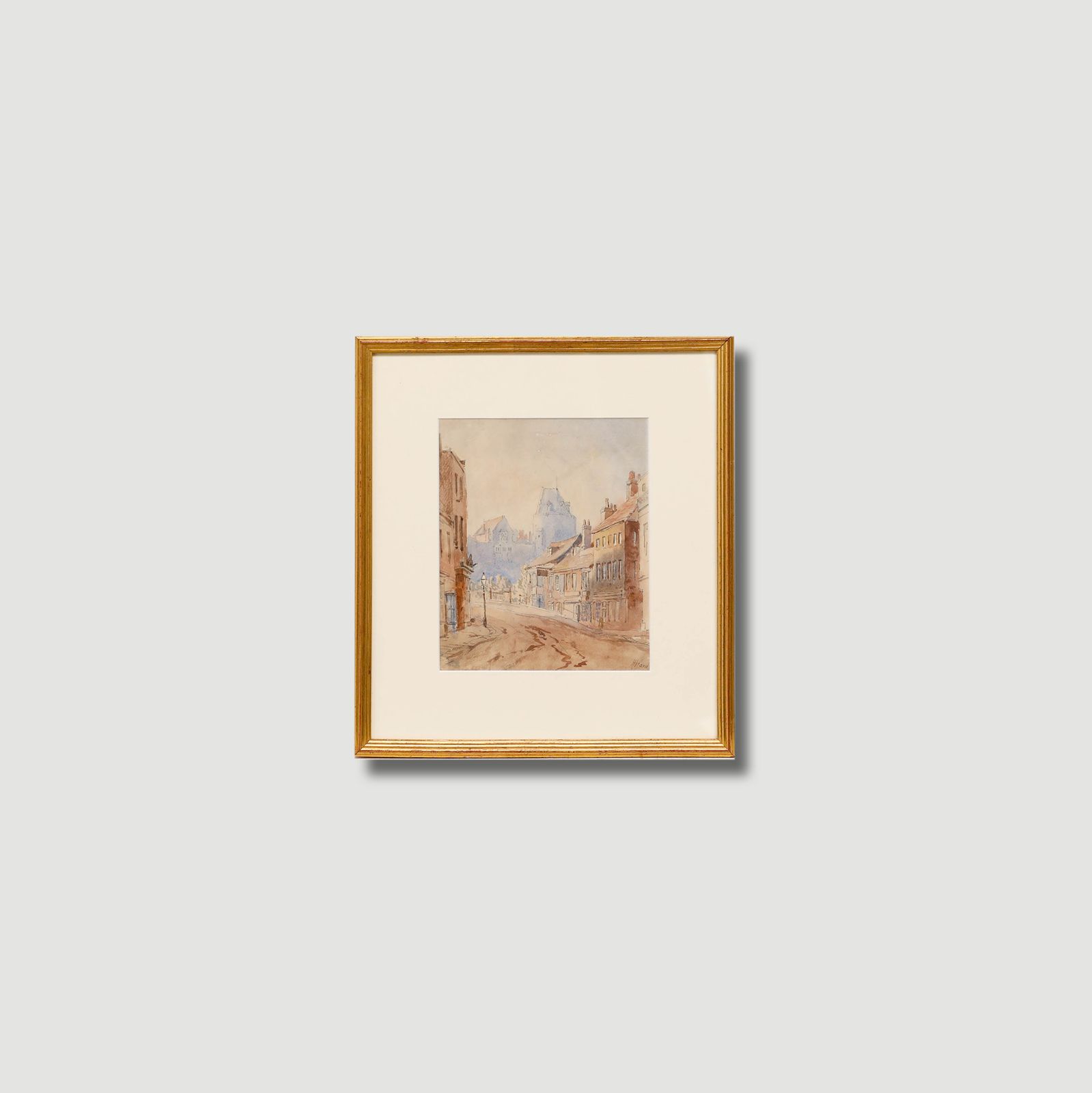 H. Ward Framed Late 19th Century Watercolour, A Street In Windsor photo buy