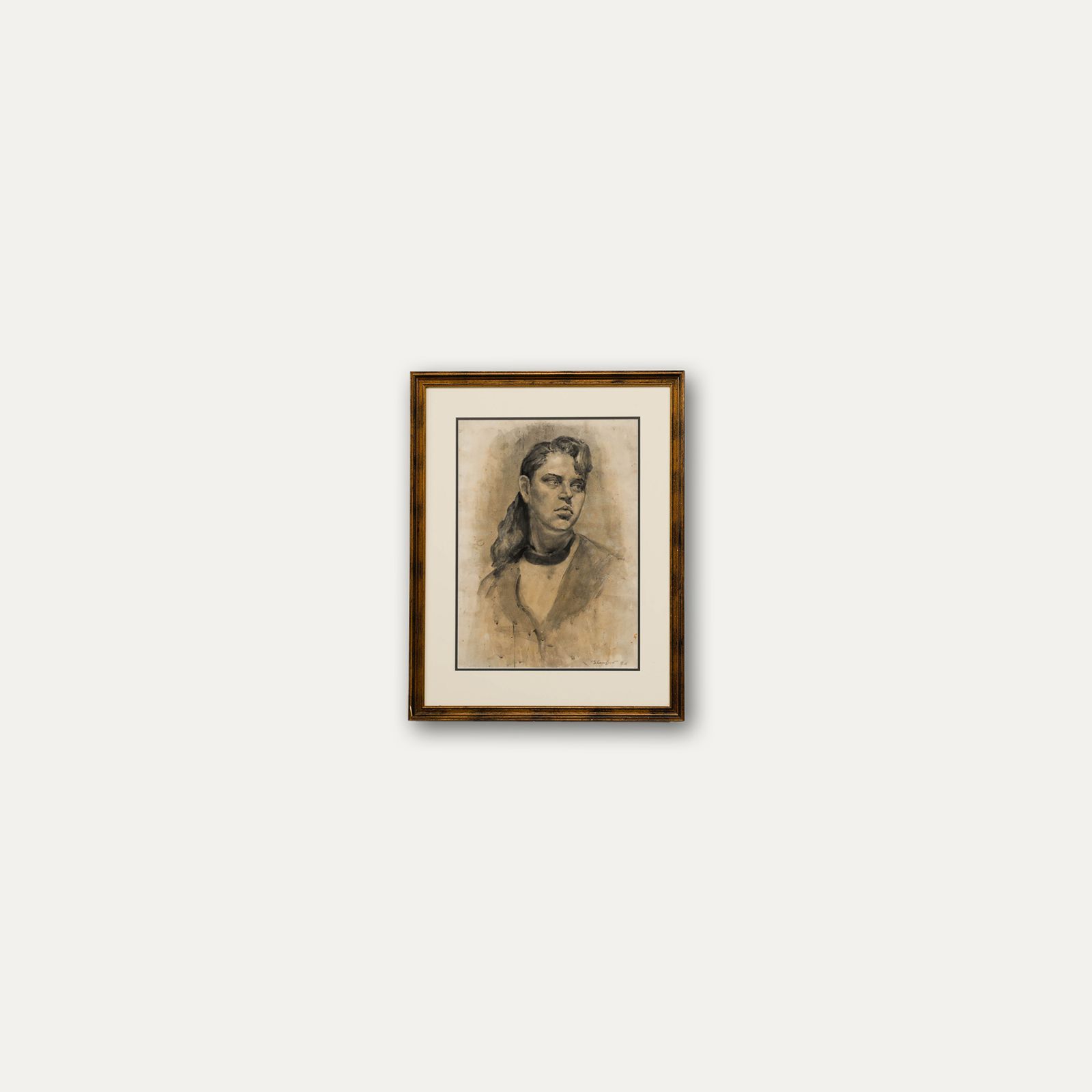 Vladimir Sinitski (1896 1980)  Watercolour, Woman In Monochrome photo buy
