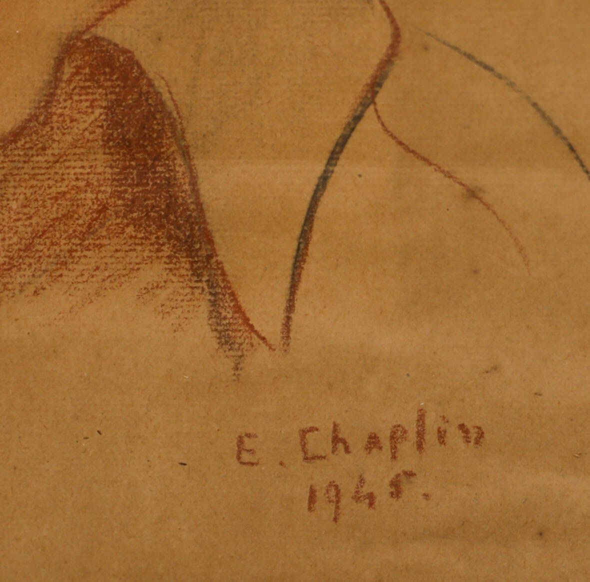 E. Chaplin Framed Mid 20th Century Pastel, Portrait Of A Young Man photo vinterior