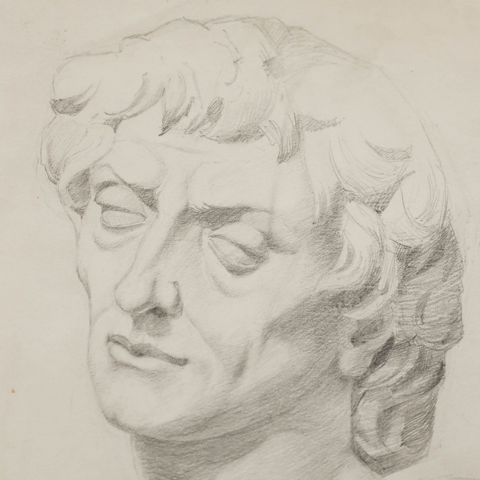 William Kerry Early 20th Century Graphite Drawing, Shepherd, Donatello photo for sale