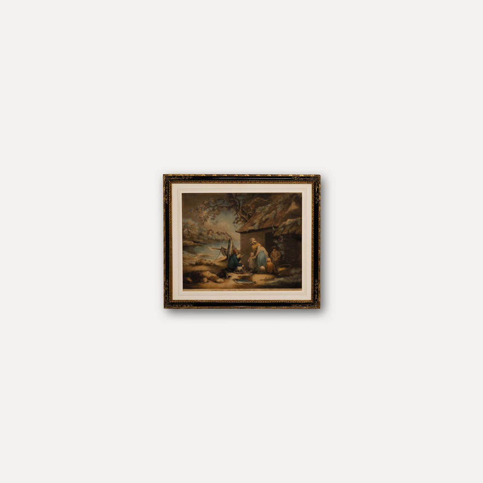 Smith After Morland 1799 Mezzotint, The Fisherman's Hut photo buy