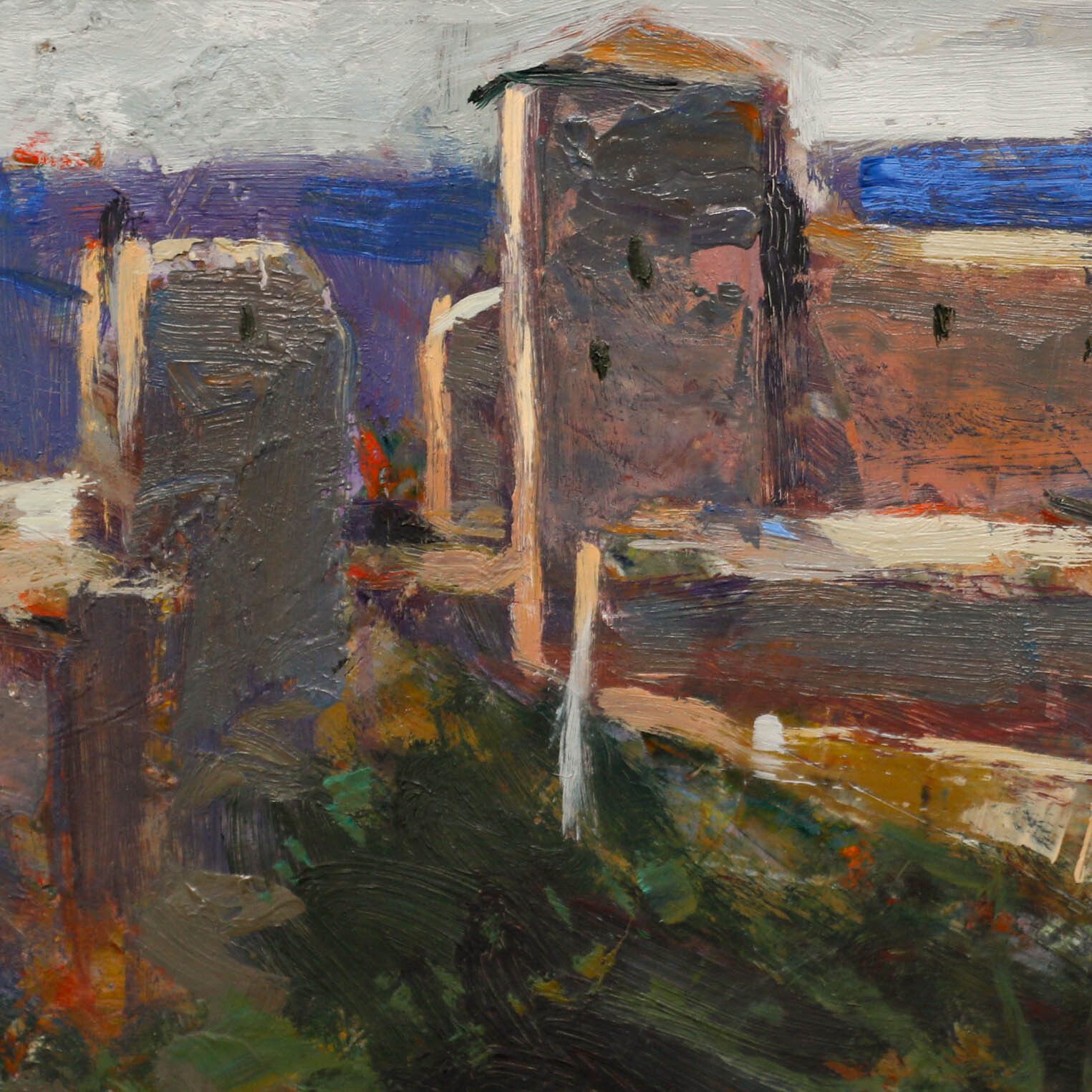 Rafael Griera Padrosa (B.1967) 20th Century Oil, Pueblo Español photo Art