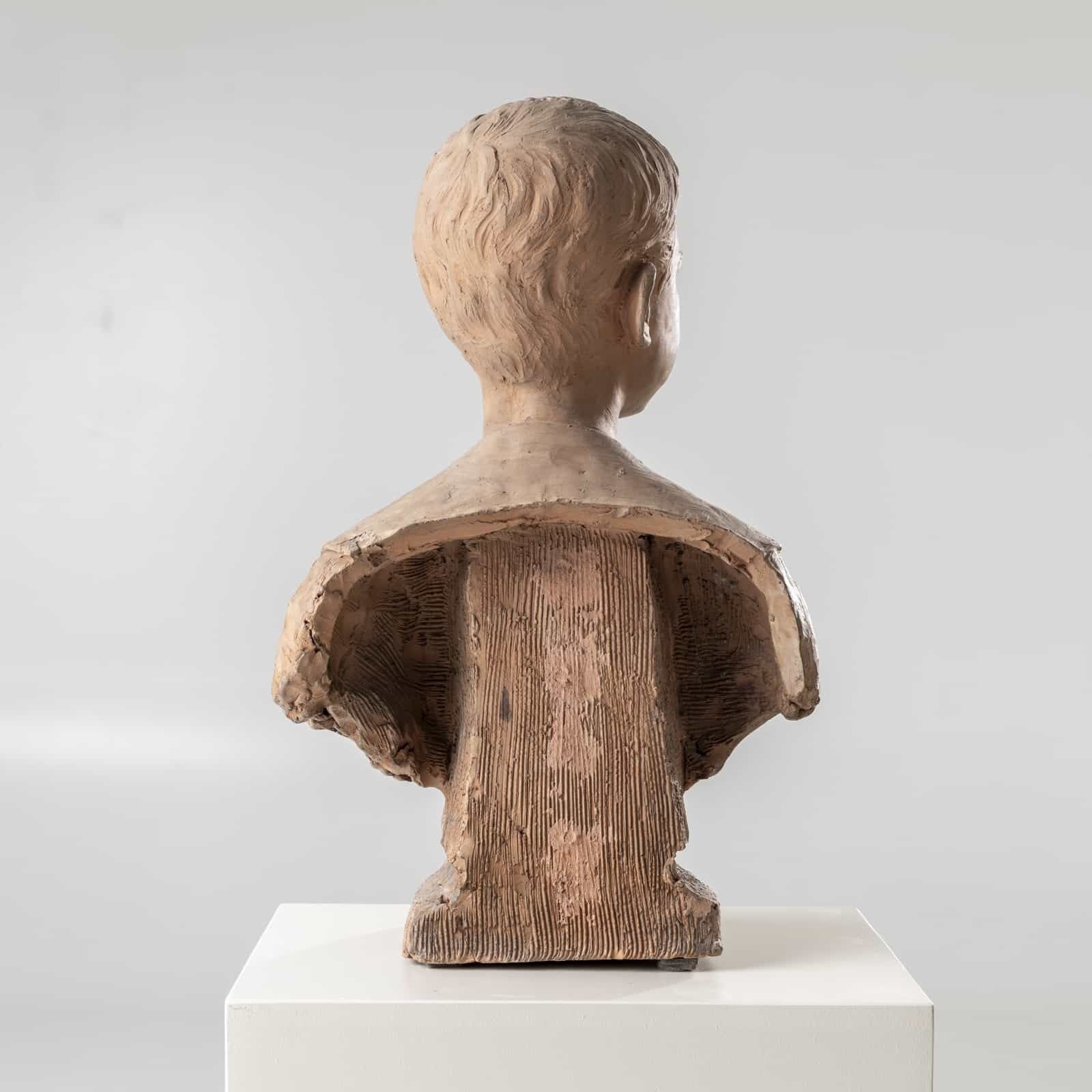 Terracotta Buste Van Een Jongen, Gesigneerd H.M. Becoré, Frankrijk, 2e Helft 19e Eeuw photo buy