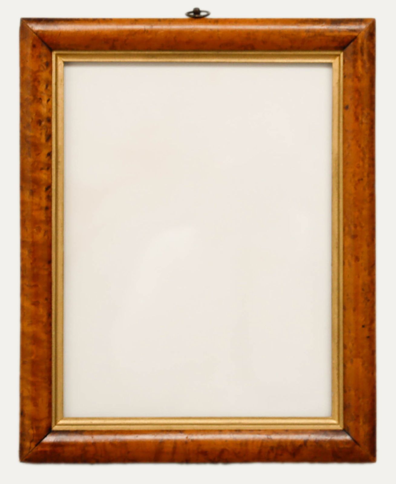 Late 19th Century Bird's Eye Maple Picture Frame With Cushion Profile