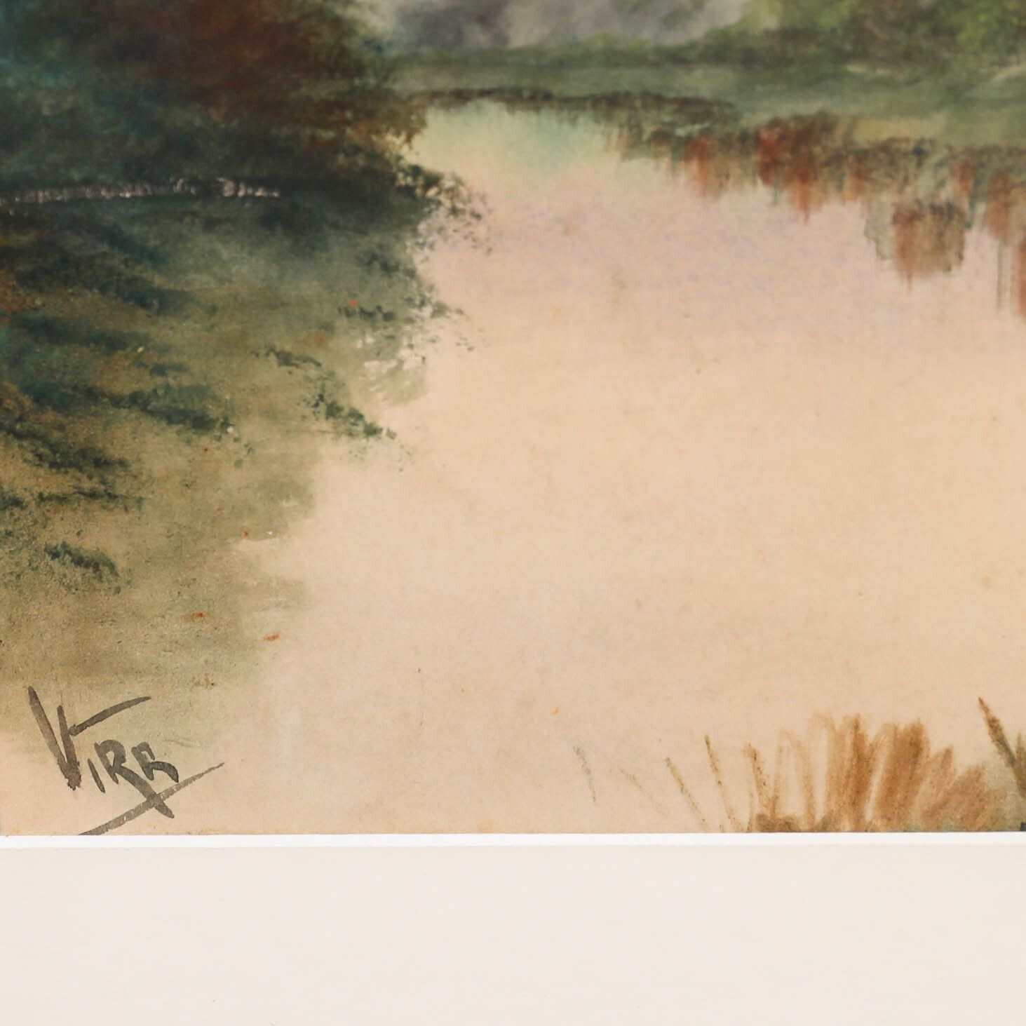 Vire  19th Century Watercolour, View Of Kirkstall Abbey photo vinterior