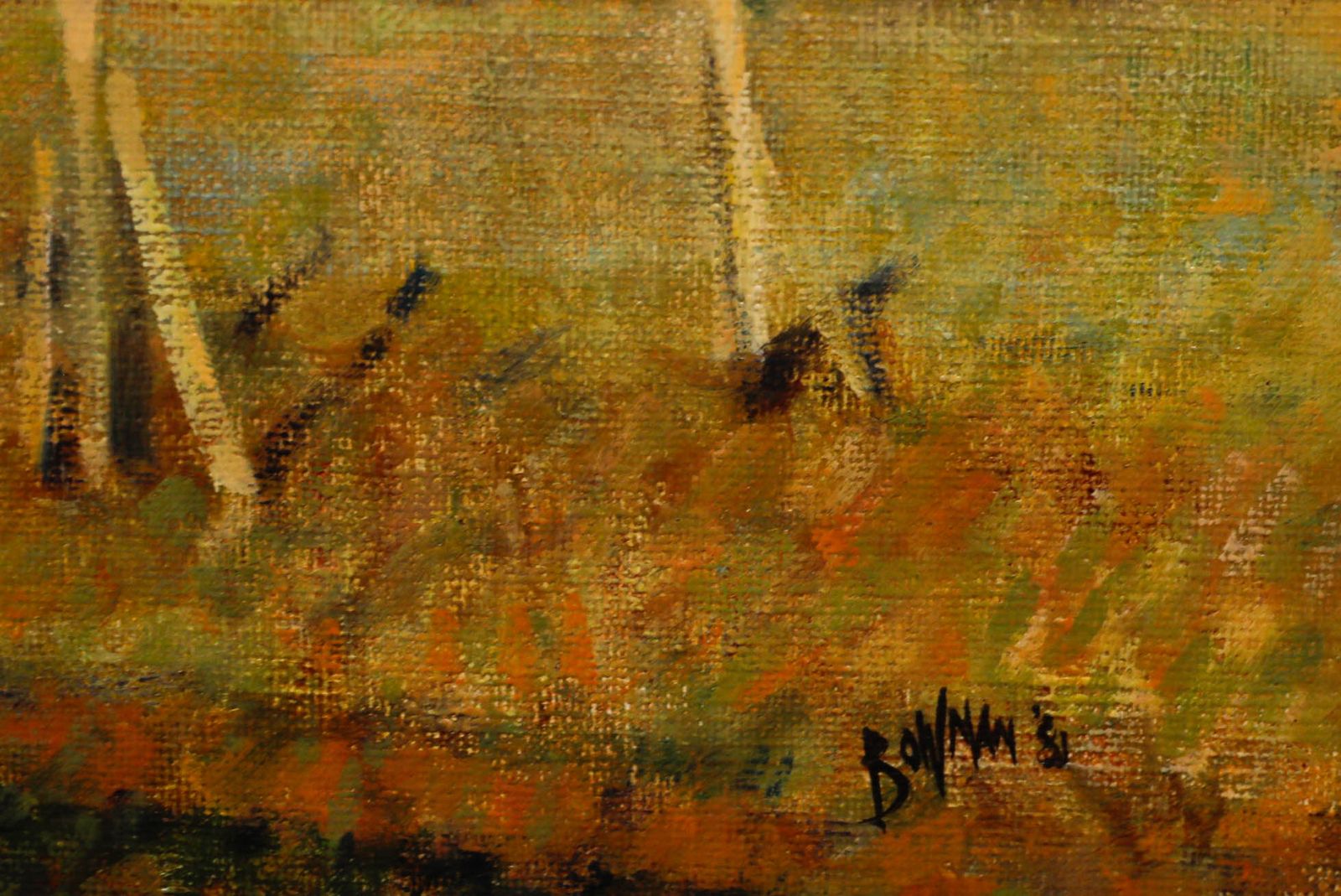 Michel Bowman 1981 Oil, Nether Cerne Church photo vinterior