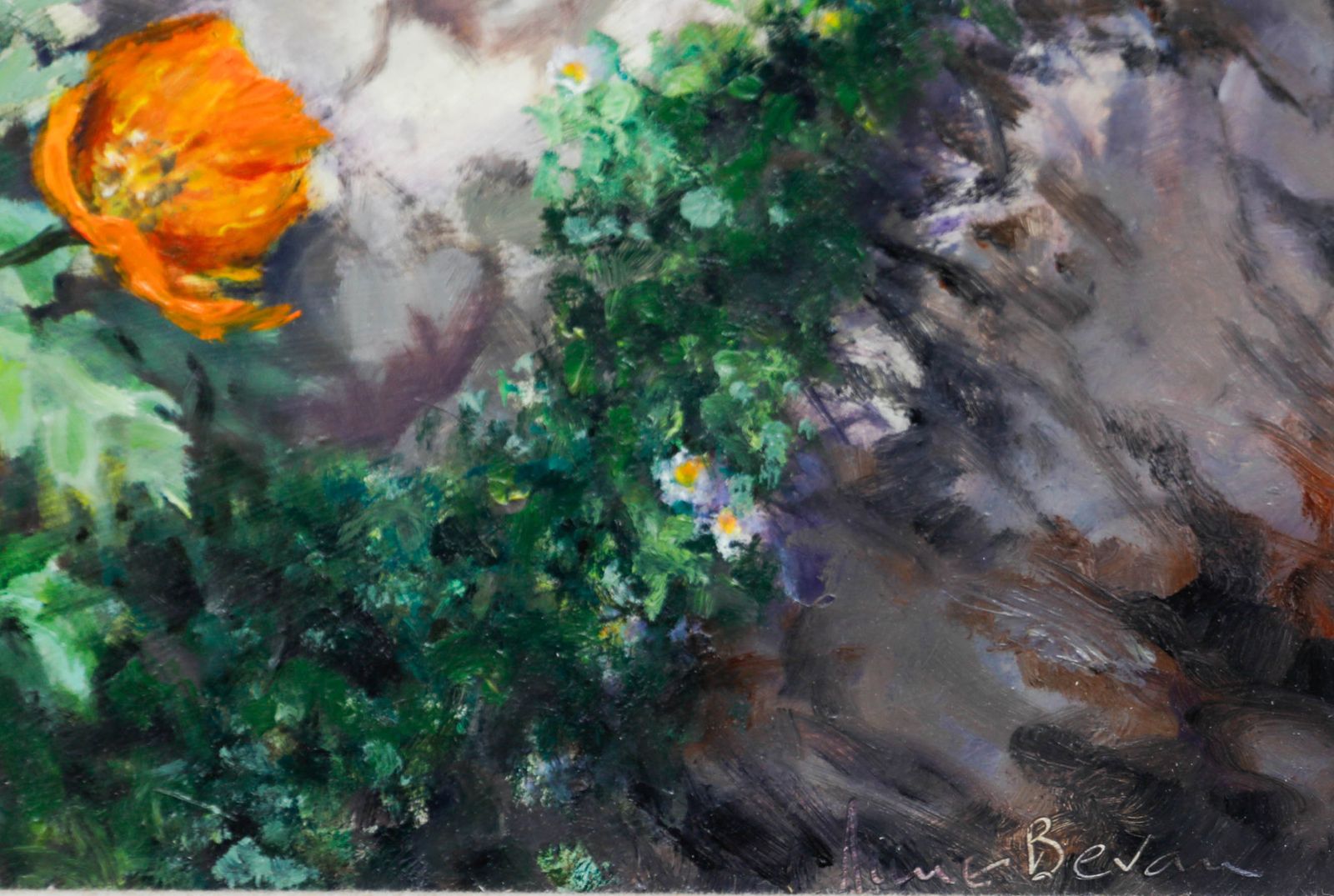June Bevan (B.1927) 20th Century Oil, Wild Poppies At Newby Hall photo vinterior