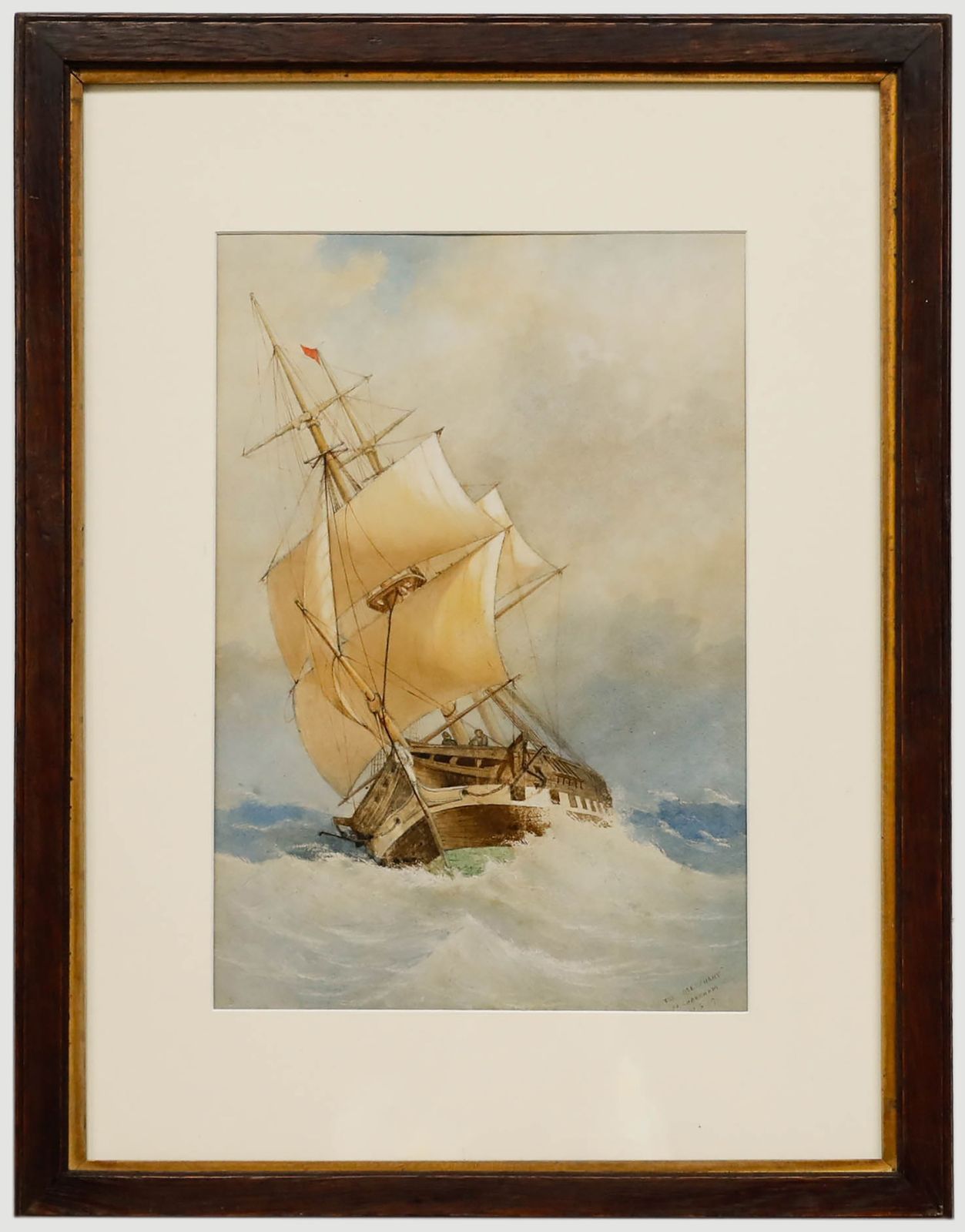 J. G Framed Mid 19th Century Watercolour, The Merchant Of Shoreham